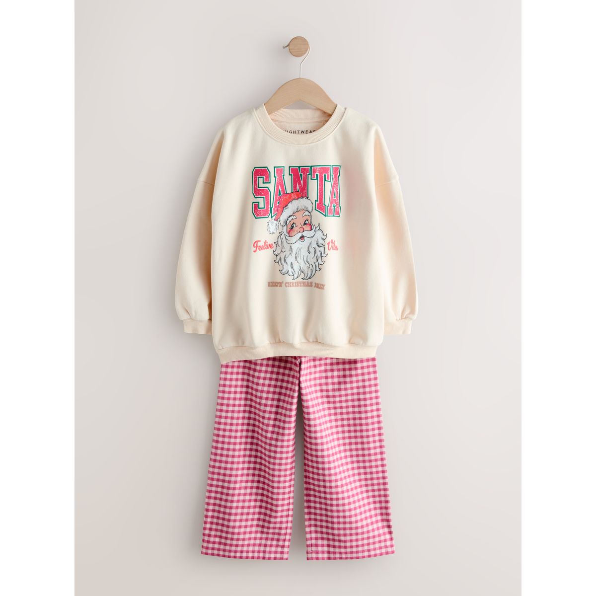 Pyjama avec sweat père noël rouge/écru, NEXT