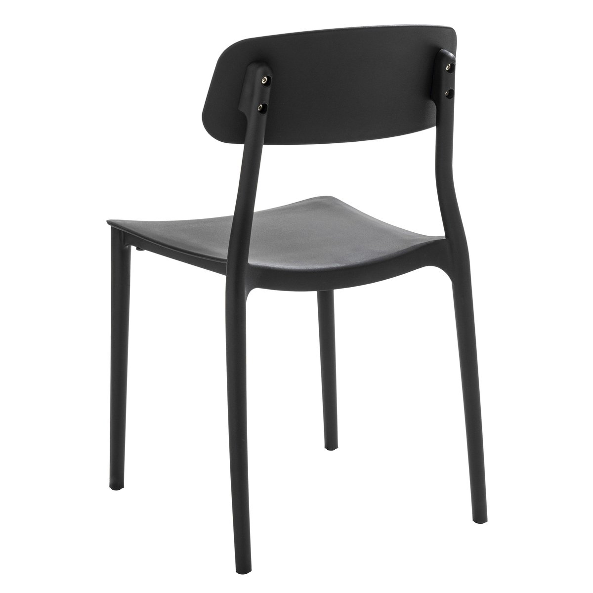 Lot de 2 chaises de jardin en polypropylène, SOFIA noir, OVIALA