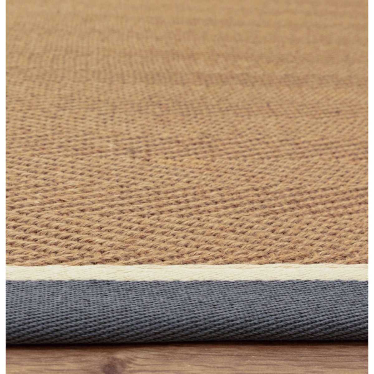 Tapis chambre et salon en jute moderne DORO gris, NOVATREND