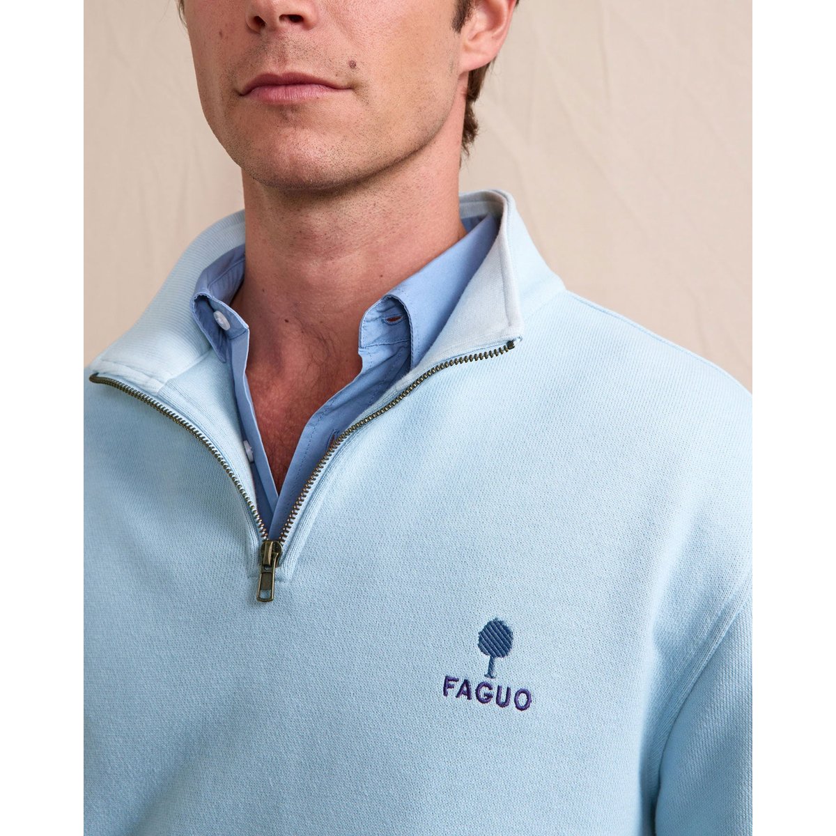 Sweat AMBOISE bleu ciel, FAGUO