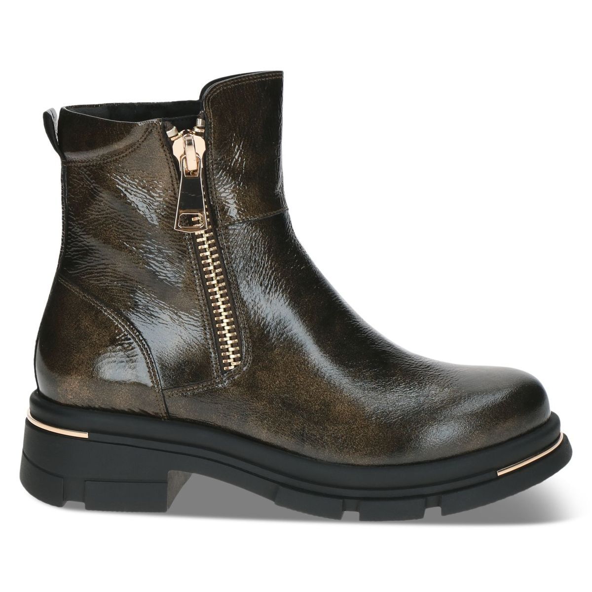 Bottine en cuir marron antilope, CAPRICE