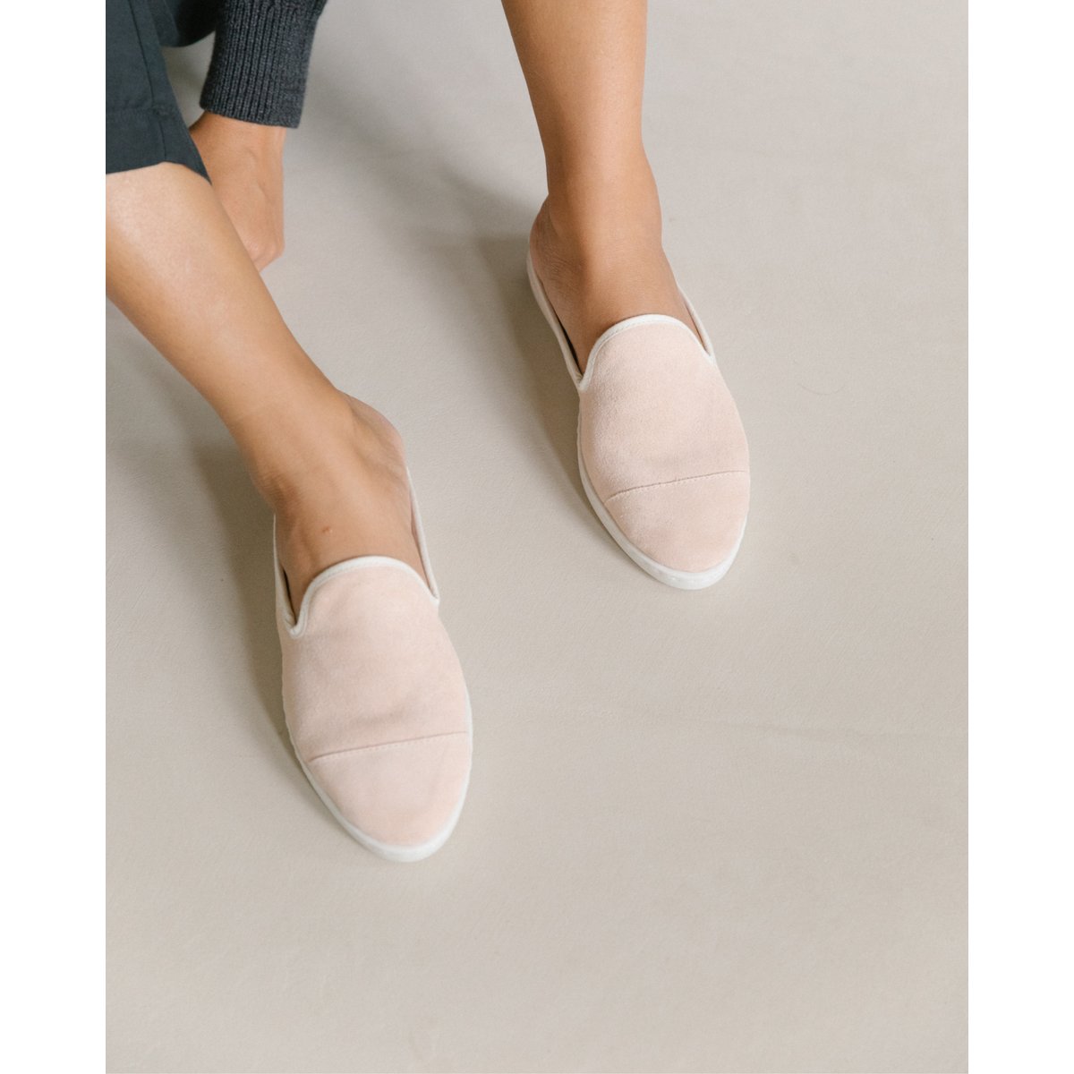 Mules en cuir italien rose, ANGARDE
