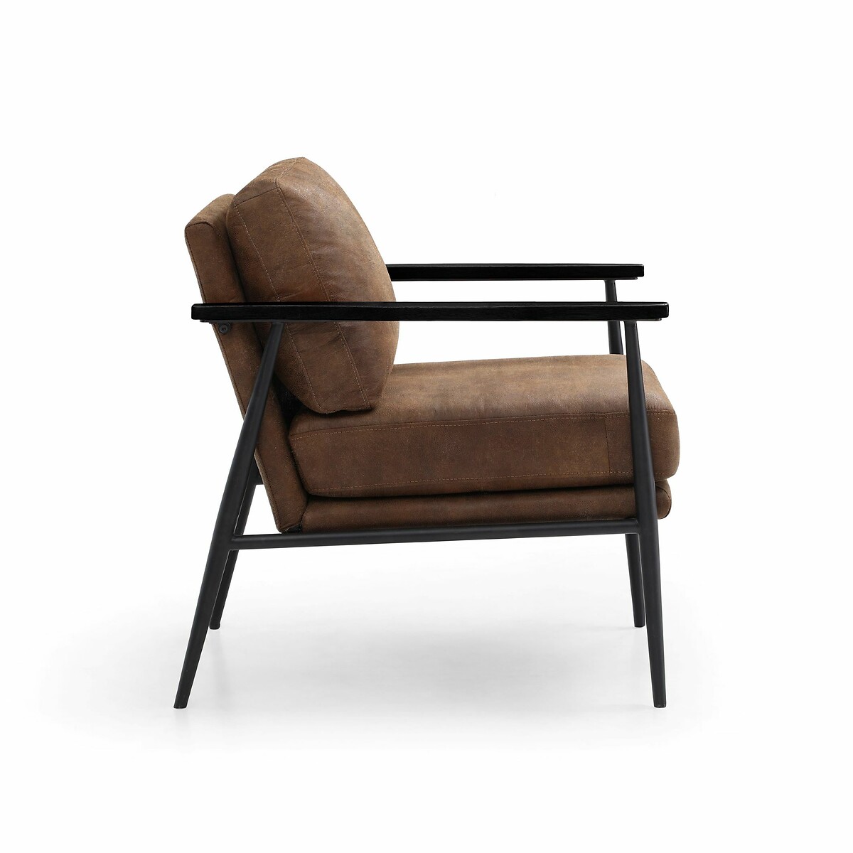 Tony Distressed Faux Leather Armchair tan, SO'HOME