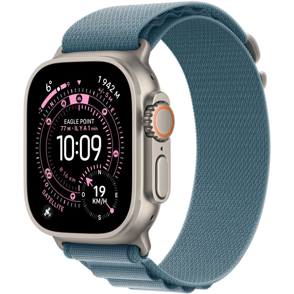 Bracelet 49 mm Medium Alpine bleu clair naturel bleu, APPLE