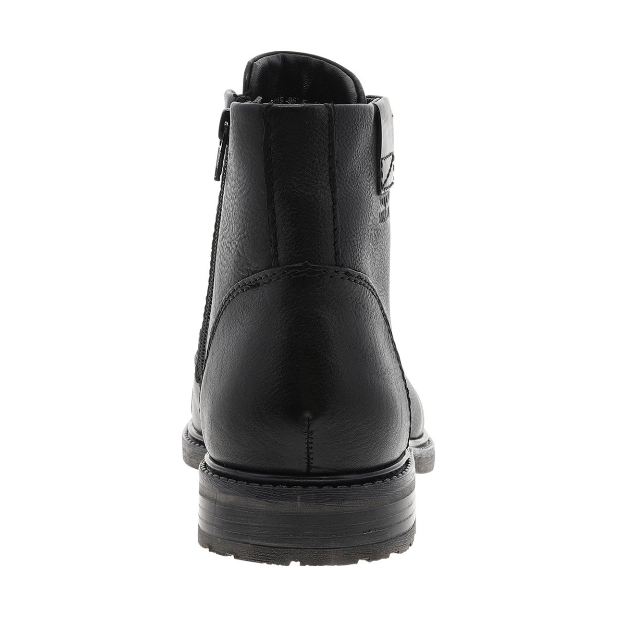Bottines cuir talon plat noir, BUGATTI