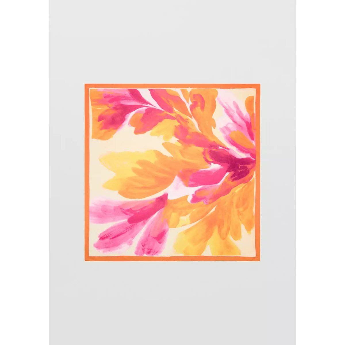 Foulard à fleurs orange, MANGO