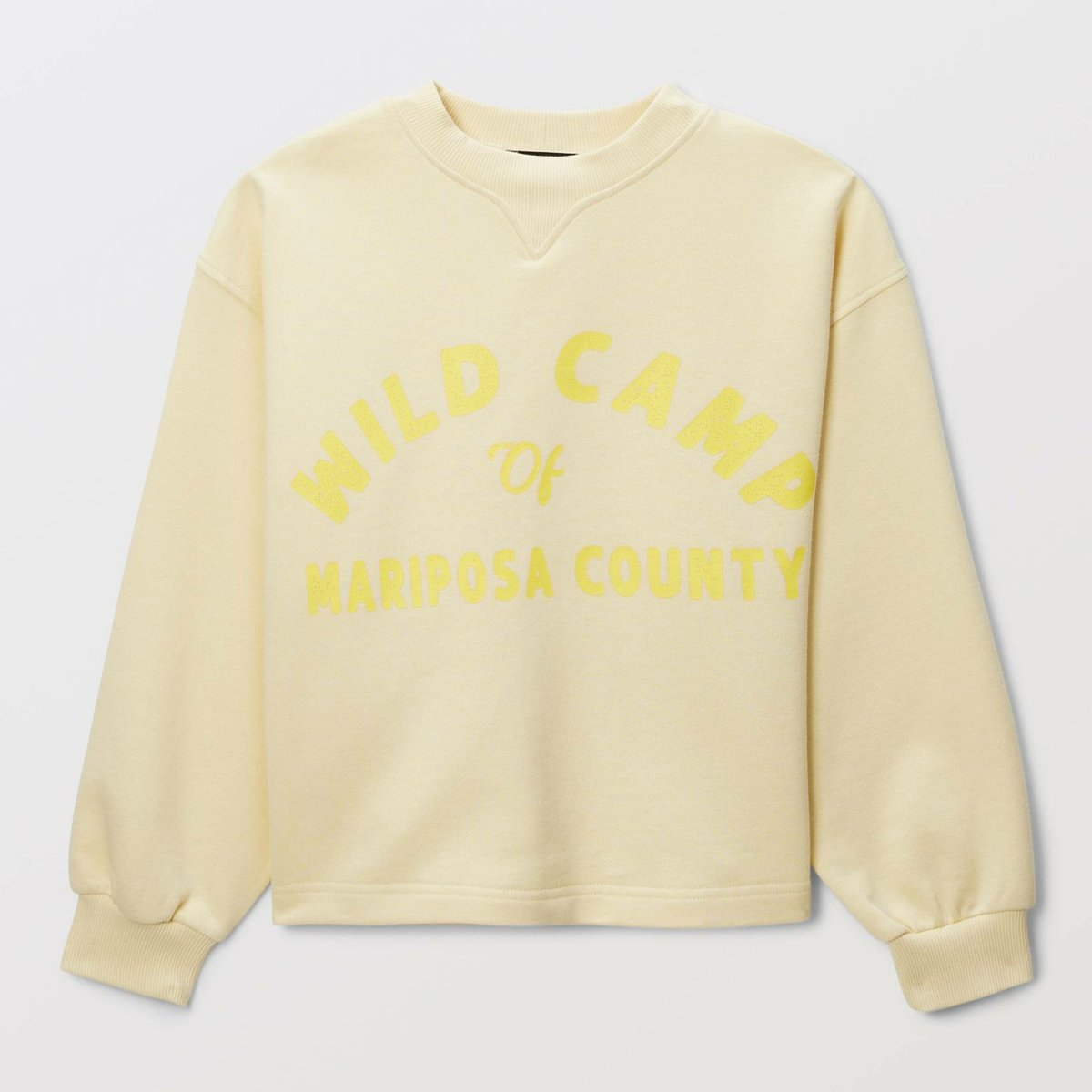Sweat à inscription en coton lemon drop, MONOPRIX