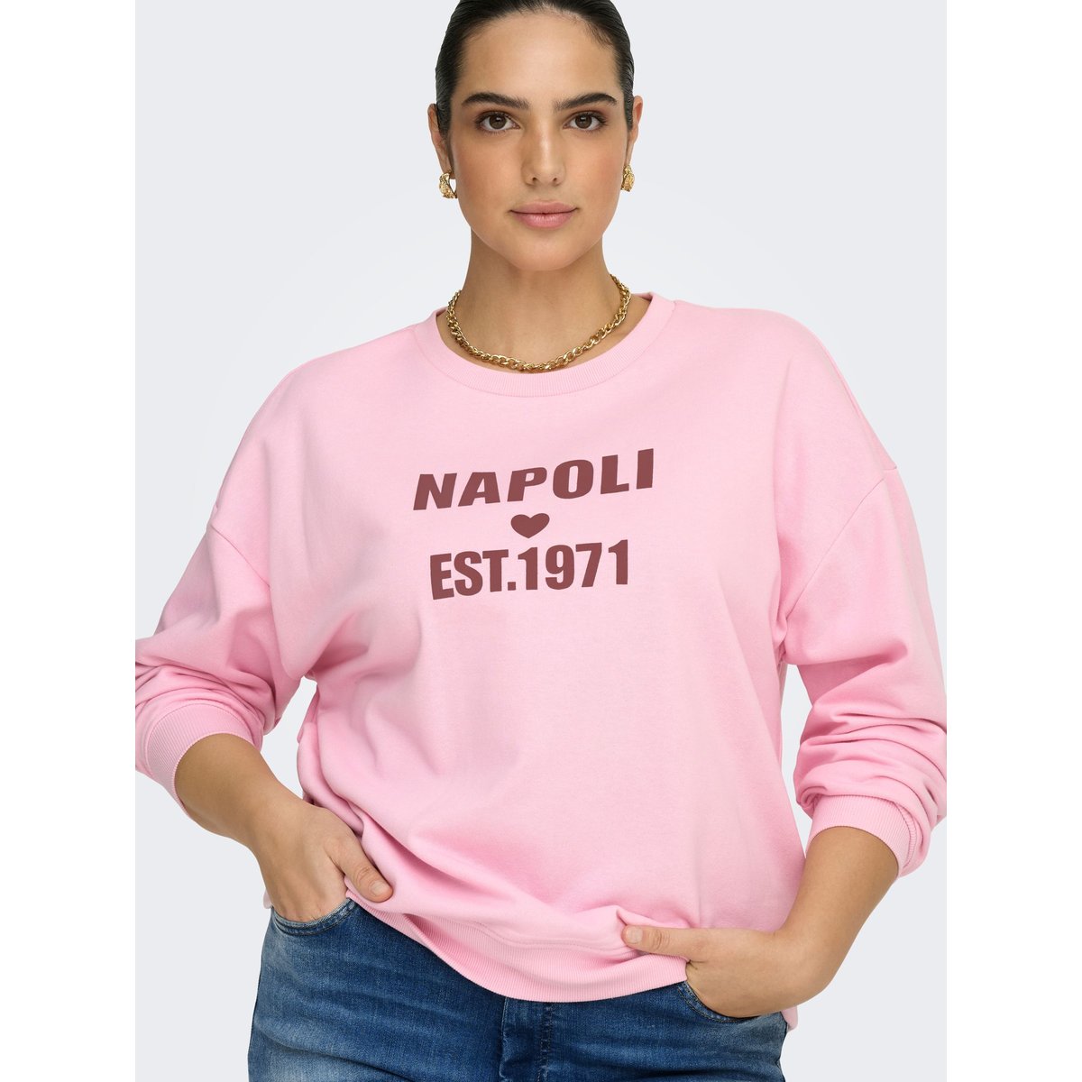 Sweat-Shirt rouge - romance rose, ONLY CARMAKOMA