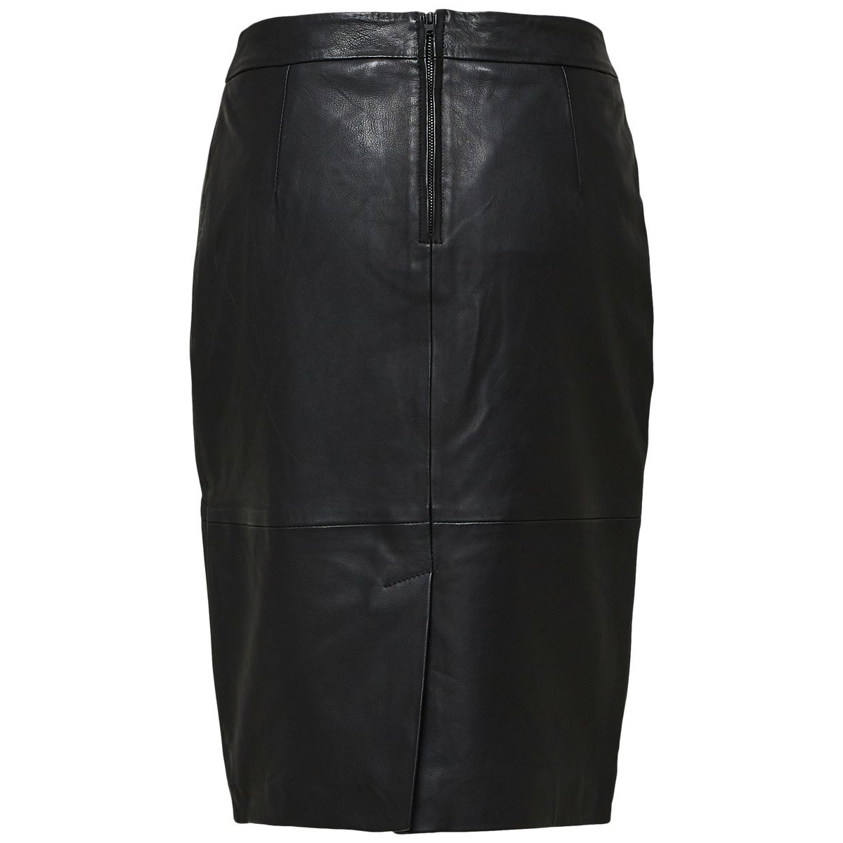 Jupe En Cuir Taille haute black, SELECTED