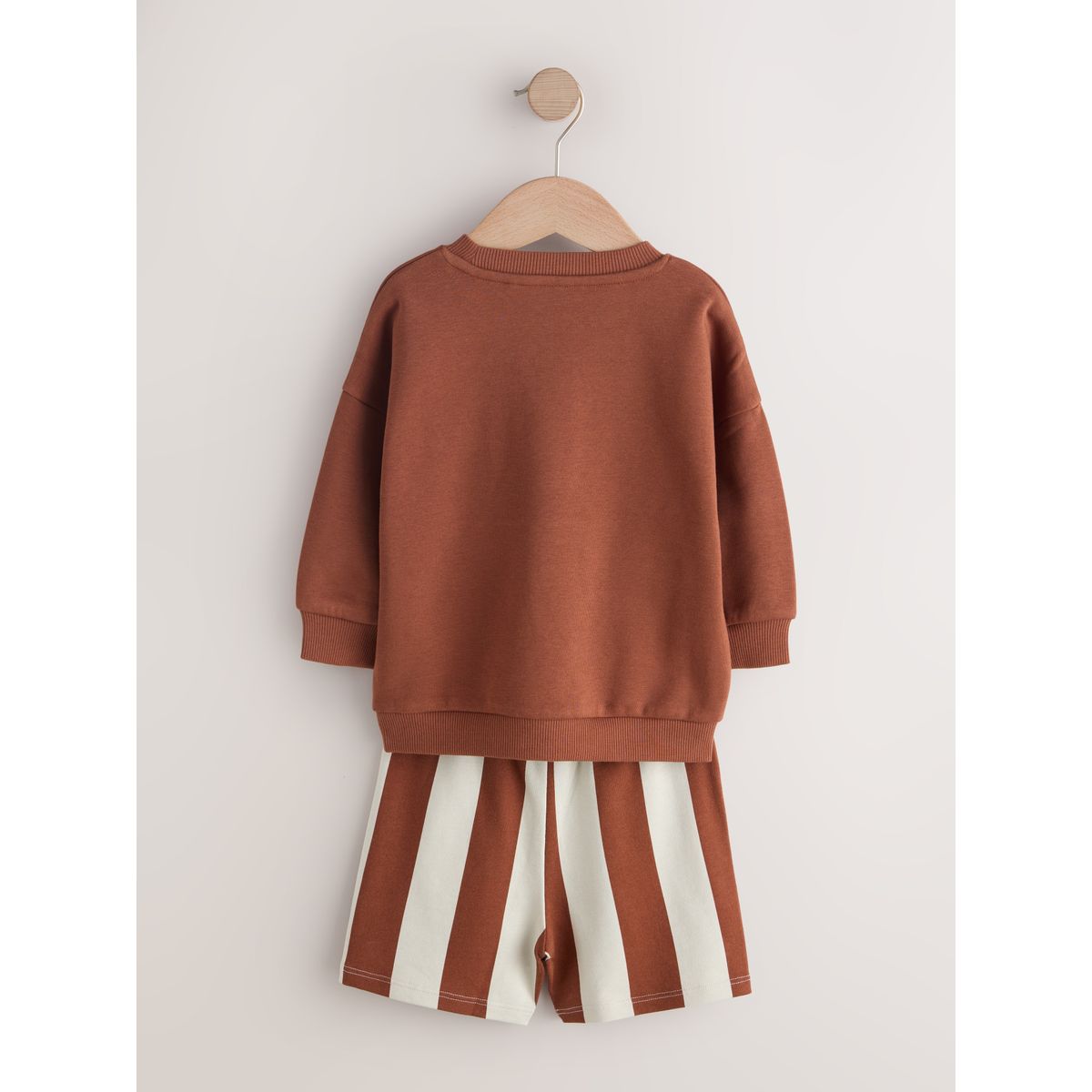 Ensemble sweat ras du cou et short, lot de 2 brun rouille et turquoise, NEXT
