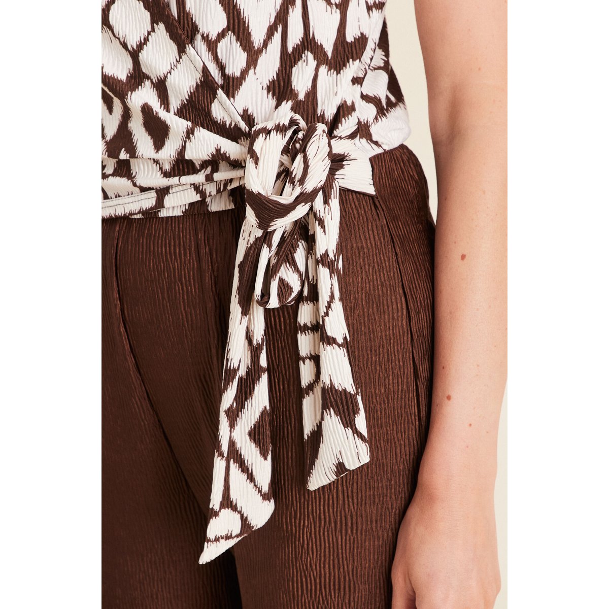 Combinaison pantalon fluide femme marron, BREAL