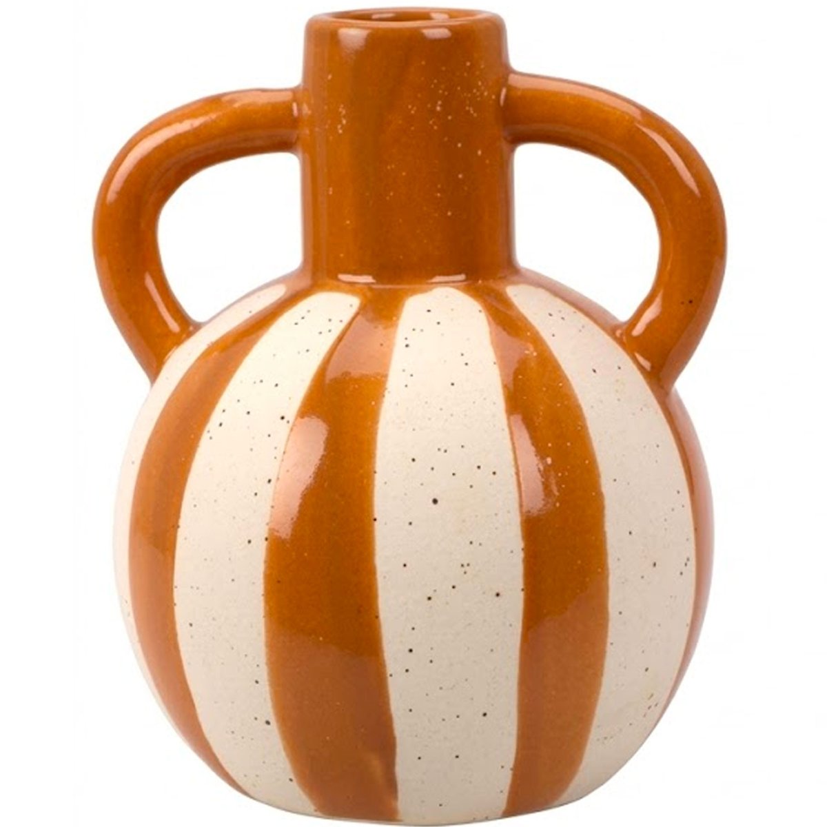 Set de 2 vases en céramique terracotta, beige et noir 15.5x12.5cm beige, WADIGA