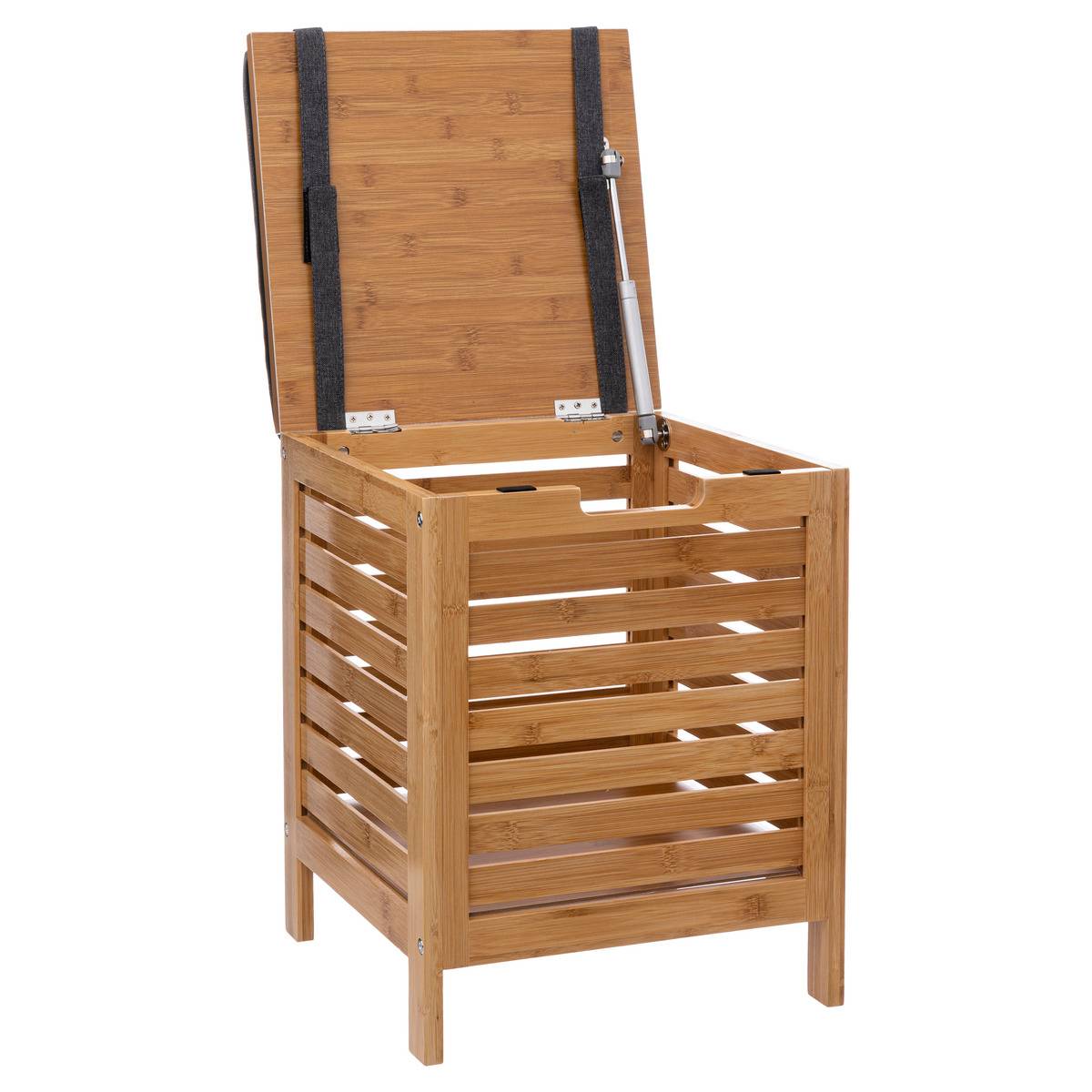Banc de rangement avec coussin en bambou beige, 5FIVE SIMPLY SMART