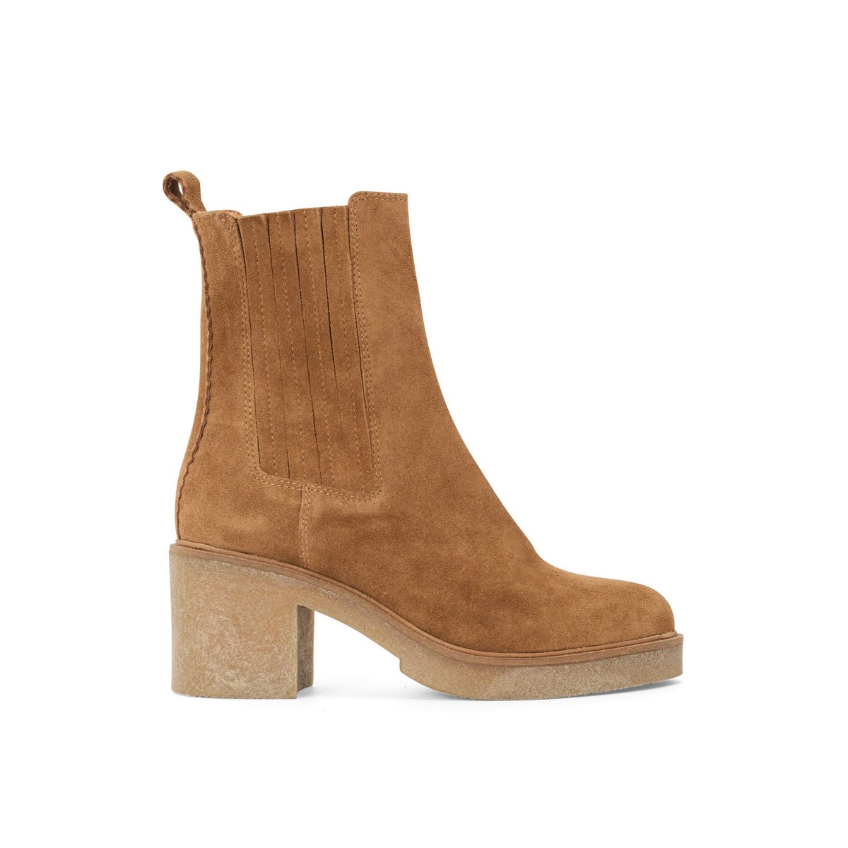 Boots À Talon en cuir HADES beige, MELLOW YELLOW