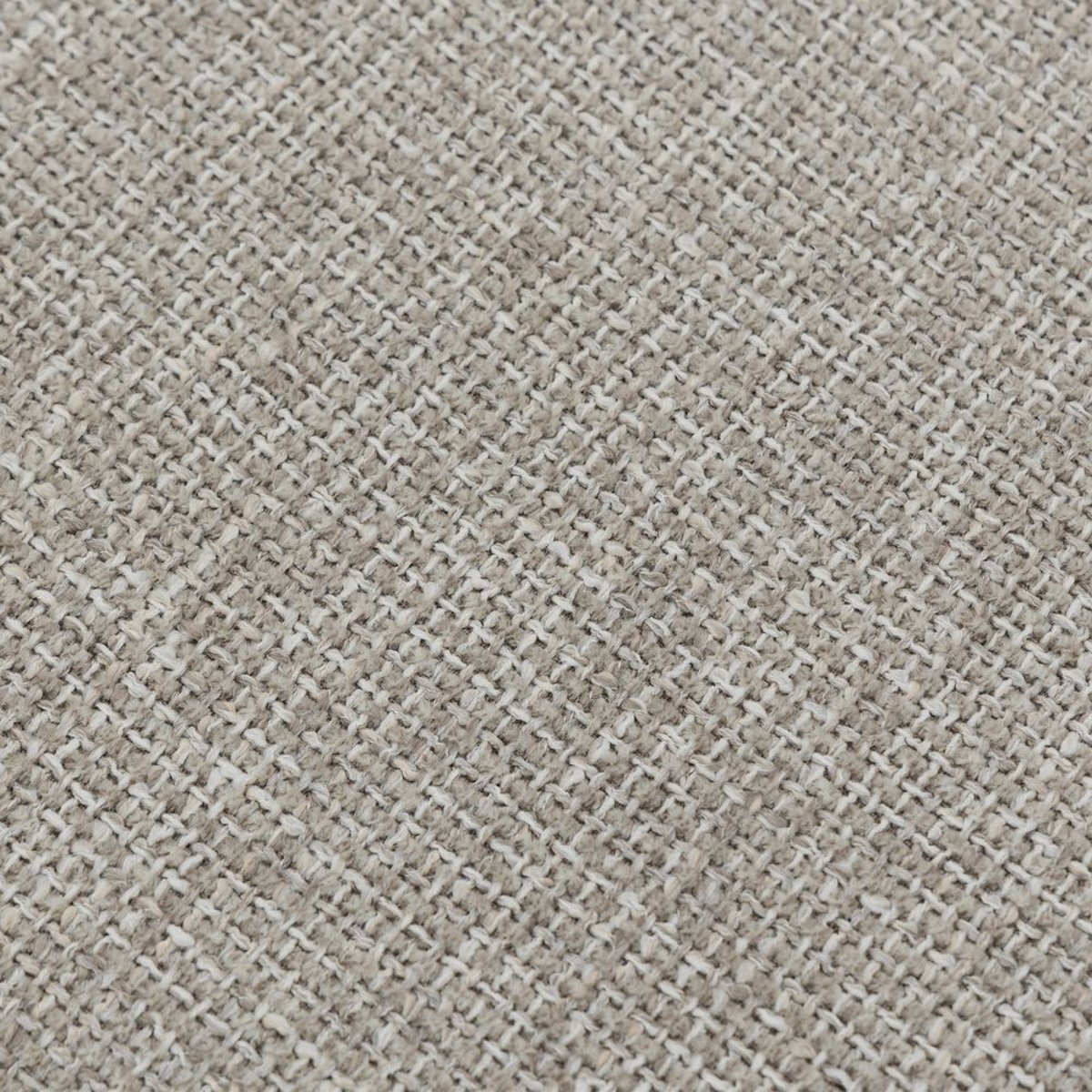 Pouf coffre tissu chenillé rouge beige, ZAGO