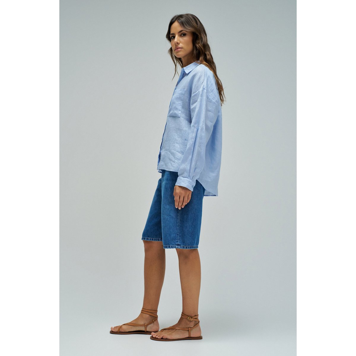 CHEMISE EN LIN rose, SALSA JEANS