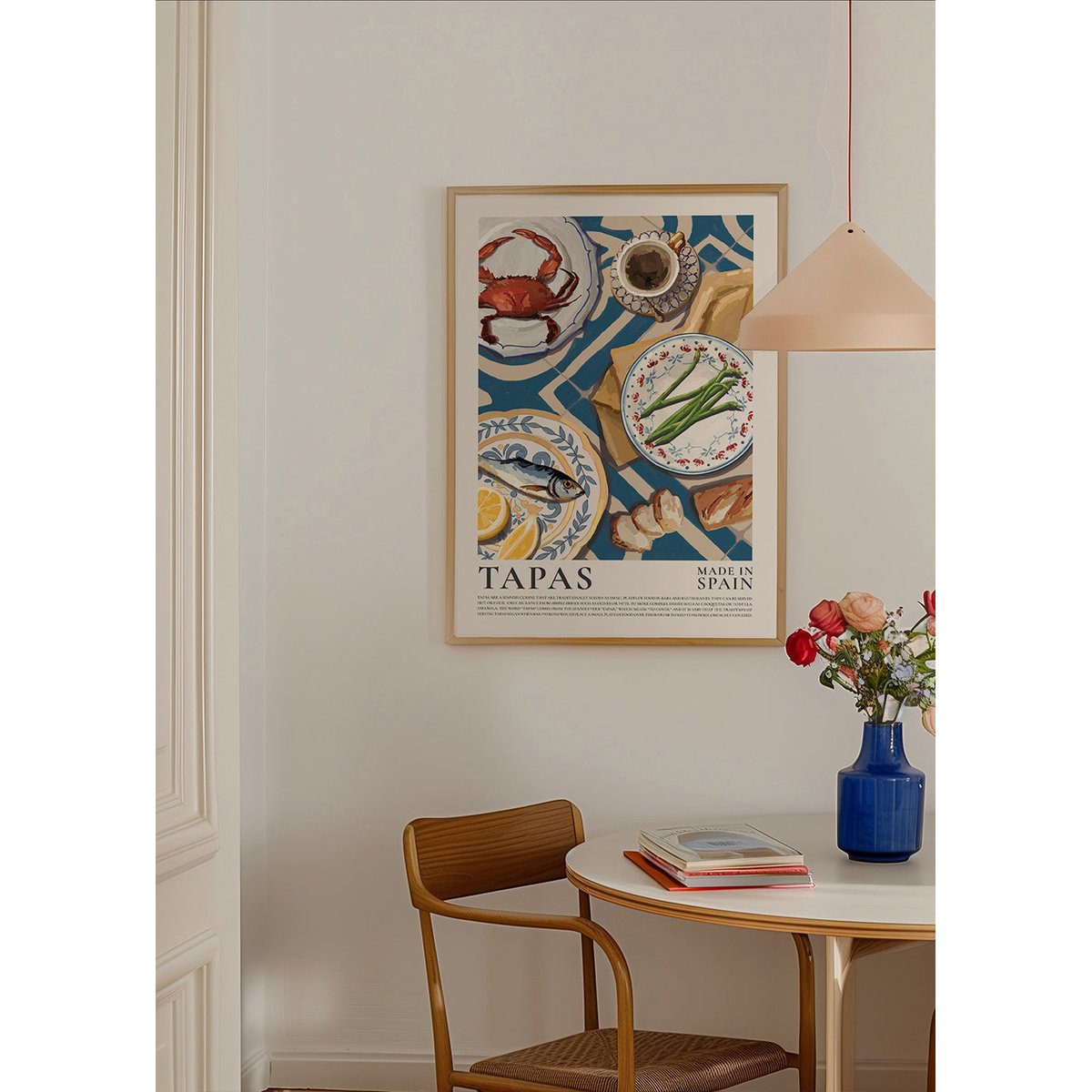 Affiche avec tableau décoratif, 50 x 70 cm beige, HANNUN