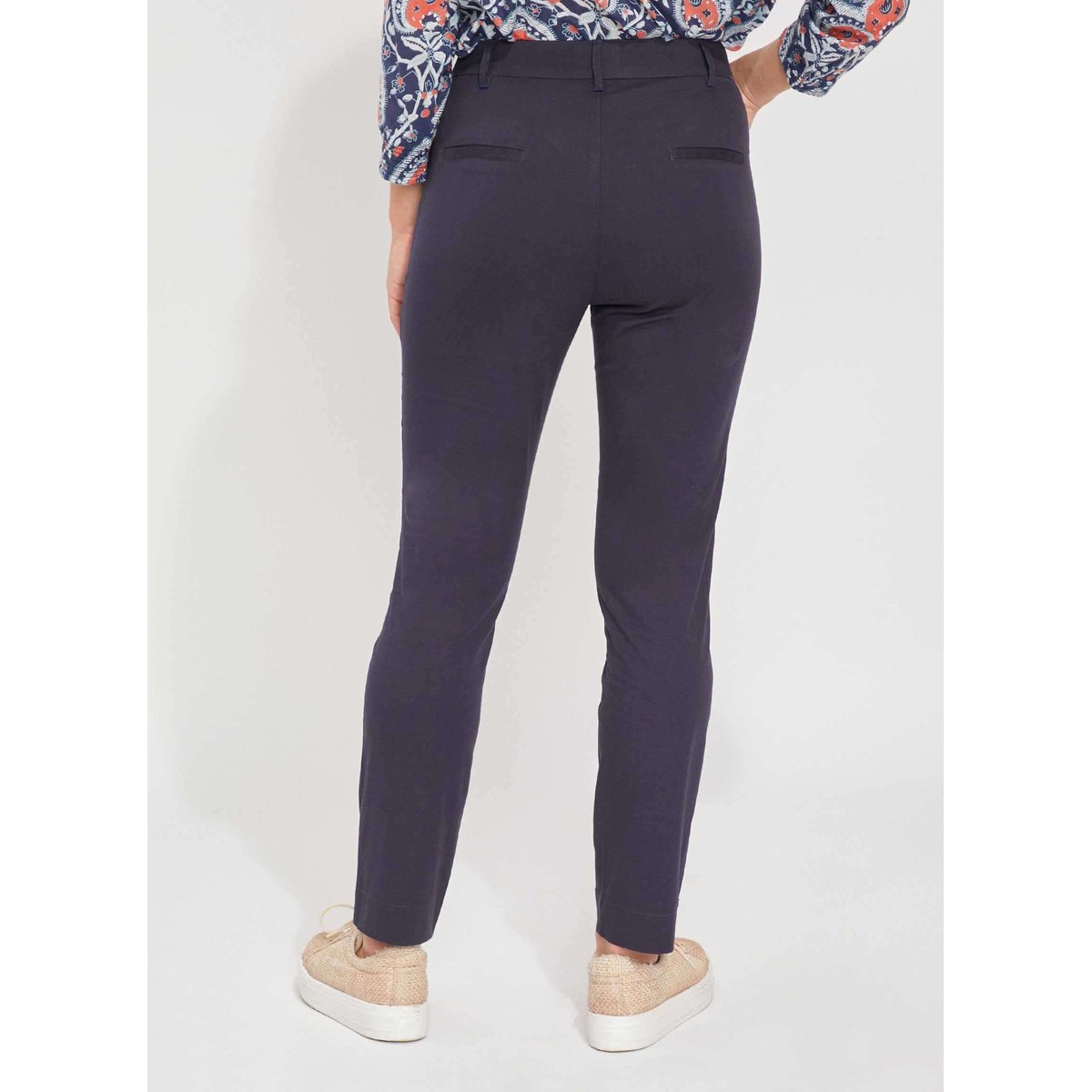 Pantalon cigarette coton MALACIA marine malacia, LA FIANCÉE