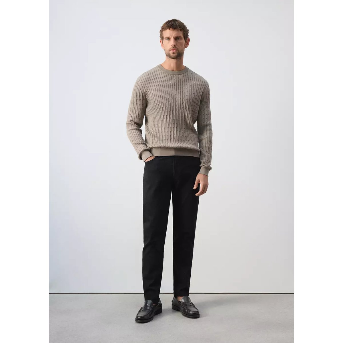 Jean Patrick slim fit Ultra Soft Touch black denim, MANGO MAN