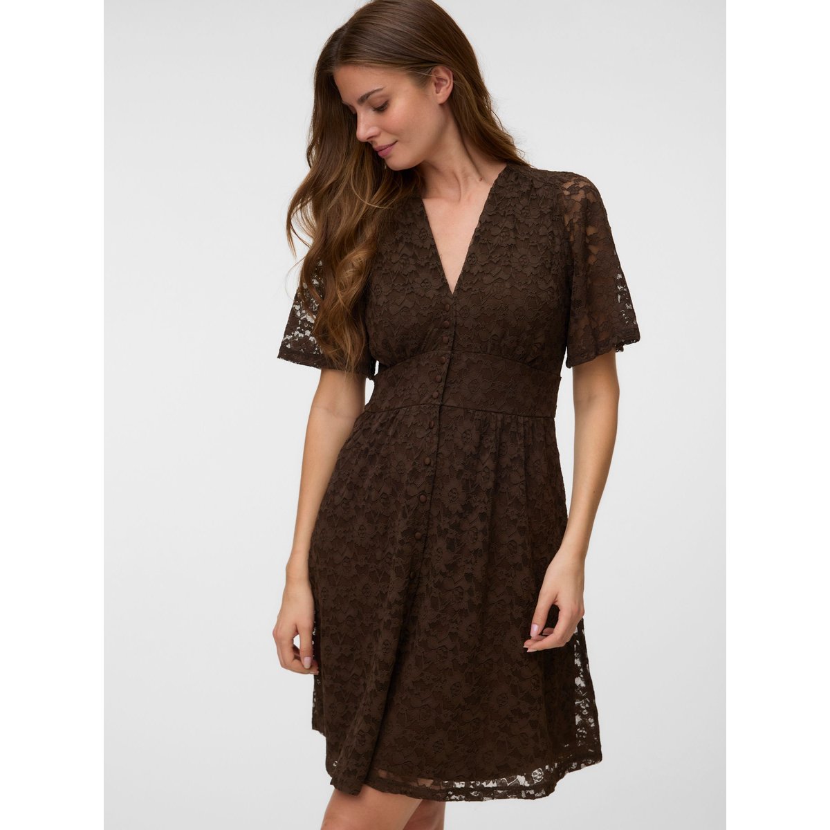 Robe chocolate brown 1, VERO MODA