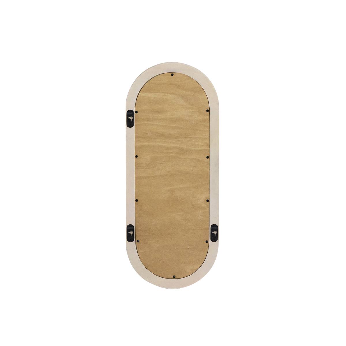 Miroir en bois de manguier ovale YONI bois clair, MADE IN MEUBLES 