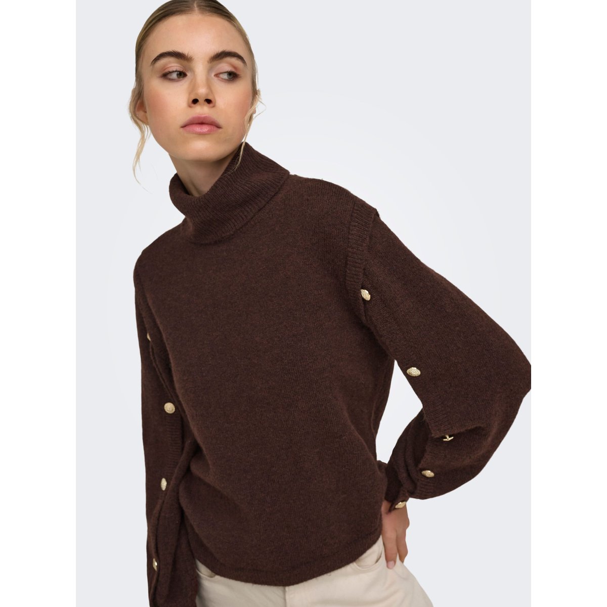 Pull En Maille marron - deep mahogany 1, ONLY