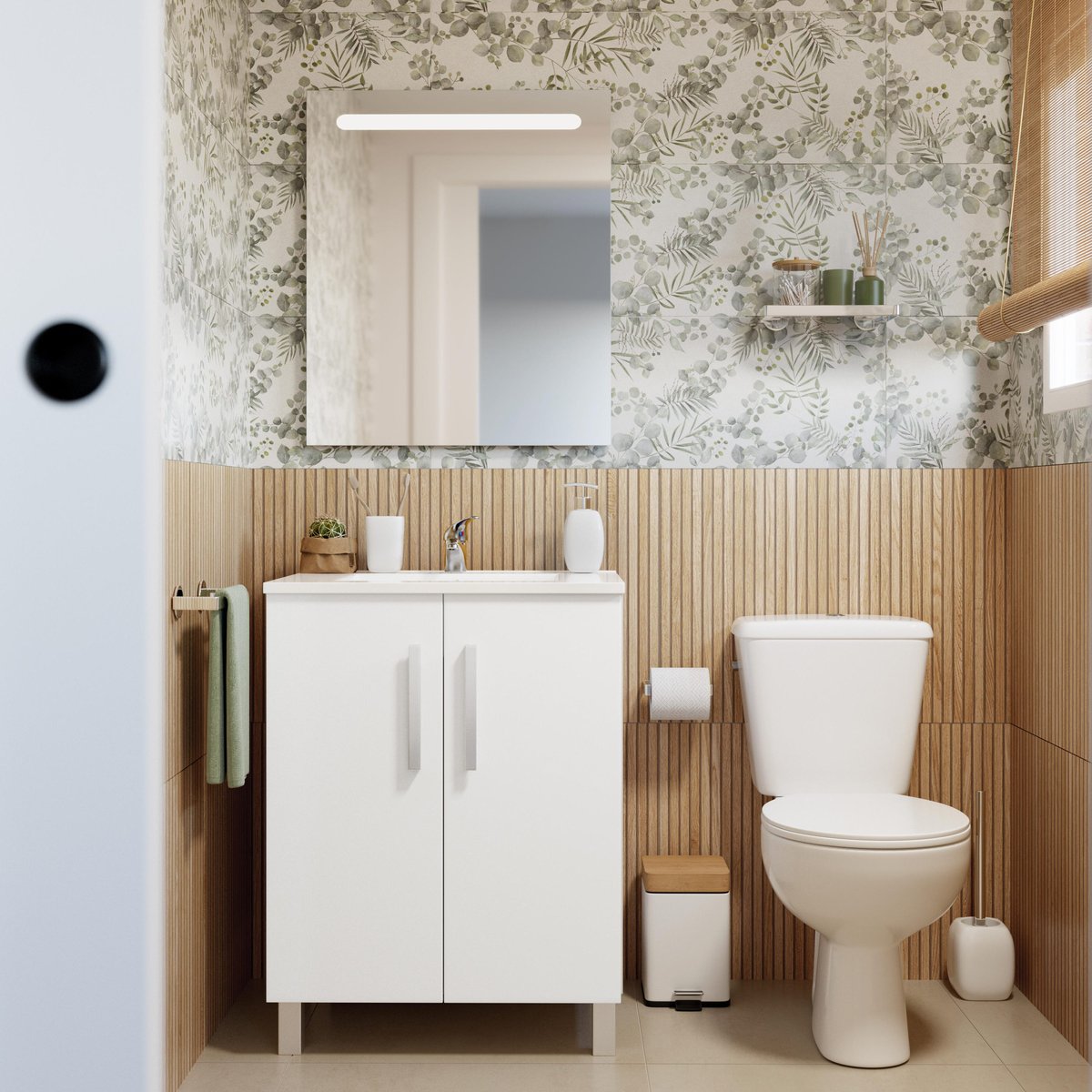 Etagère de salle de bains en acier, ESSENTIAL chrome, SENSEA