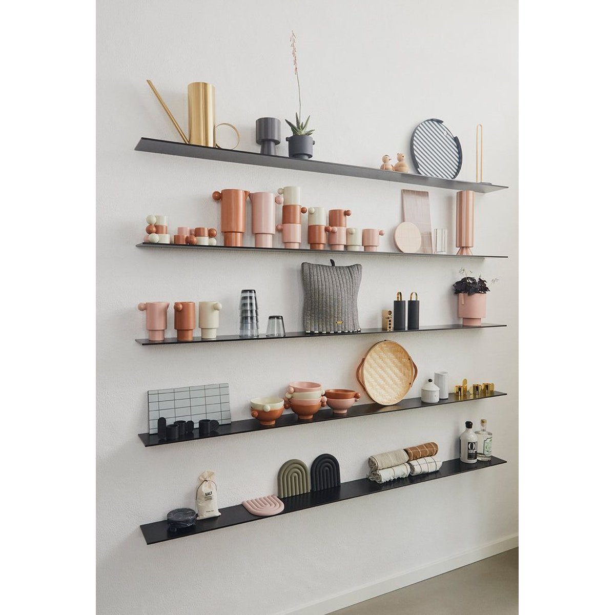 Dessous de plat en silicone arc-en-ciel LIVING noir, OYOY LIVING DESIGN