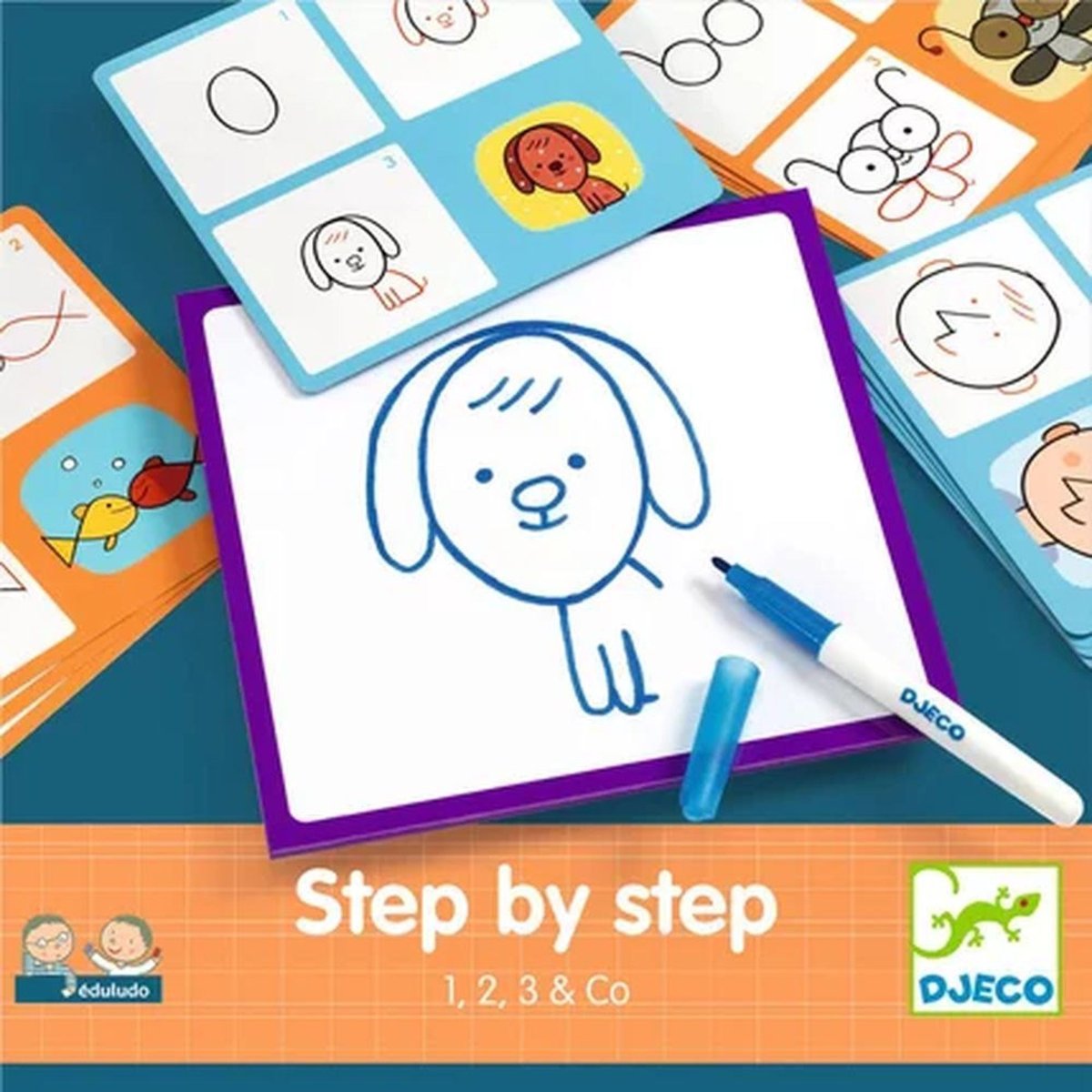Apprendre à dessiner pas à pas jaune, DJECO