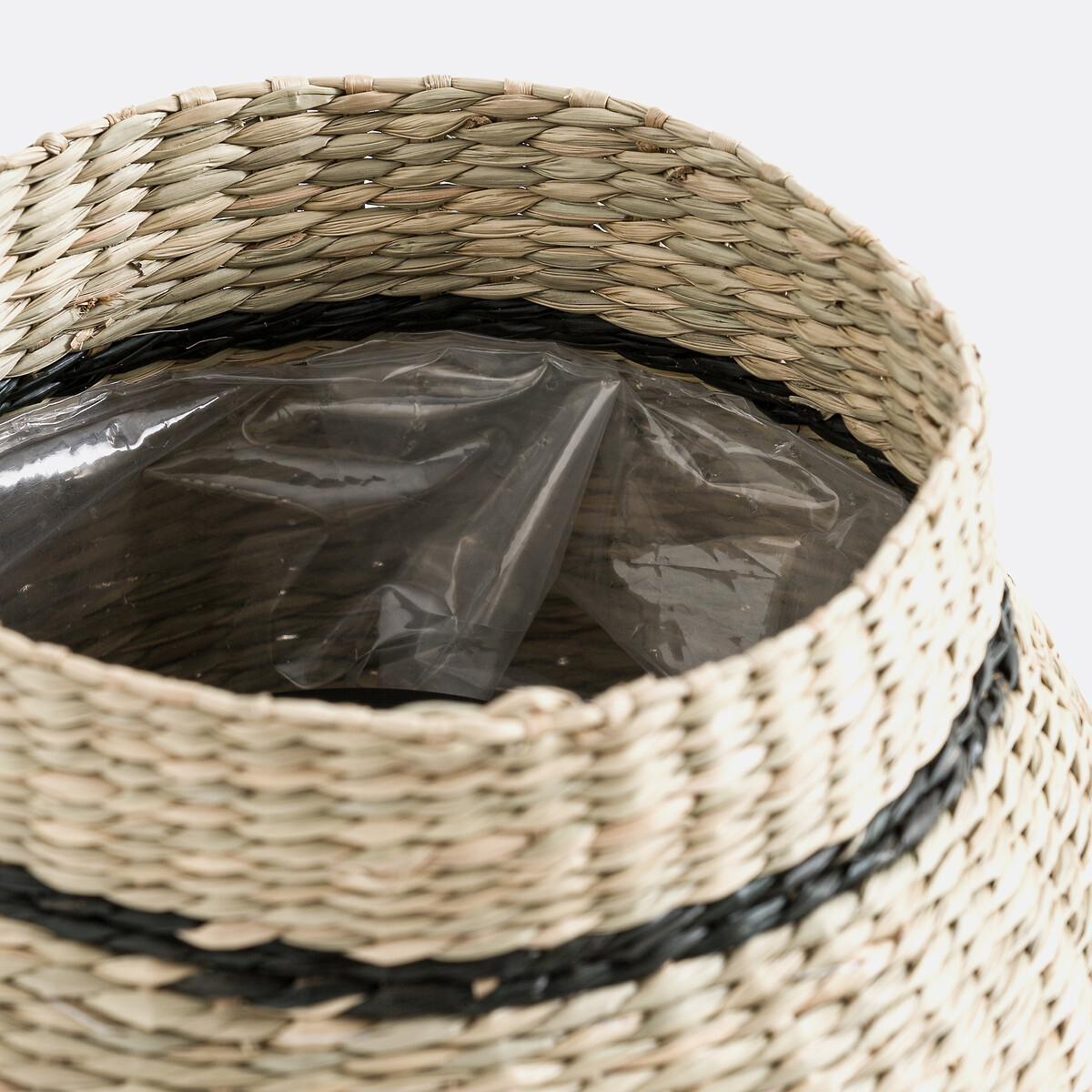 Cache-pot en herbier Ø19,5 cm, Mila naturel/noir, LA REDOUTE INTERIEURS
