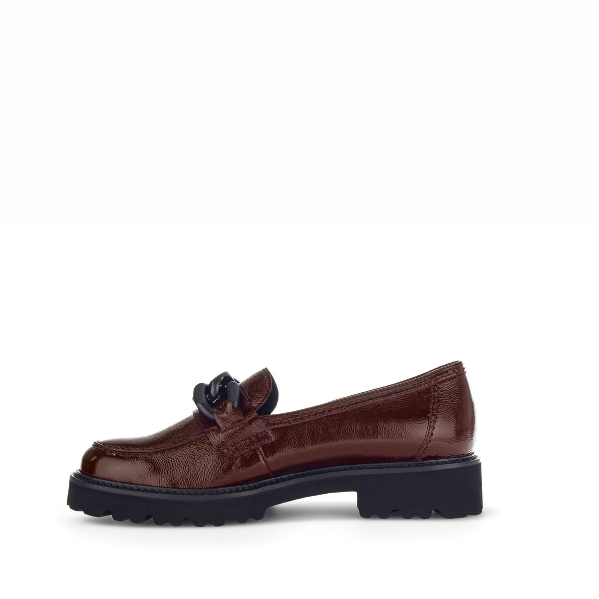 Mocassins en vernis à talon décroché bordeaux, GABOR