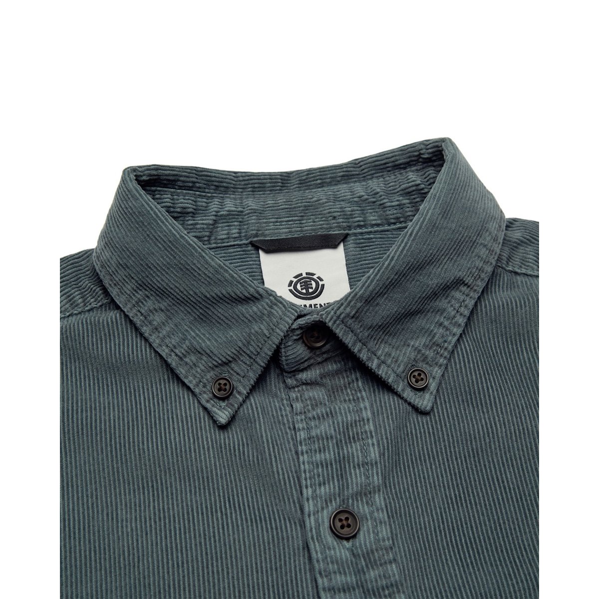 Chemise manches longues en velours côtelé BUTTON DOWN REGULAR gris dark slate, ELEMENT