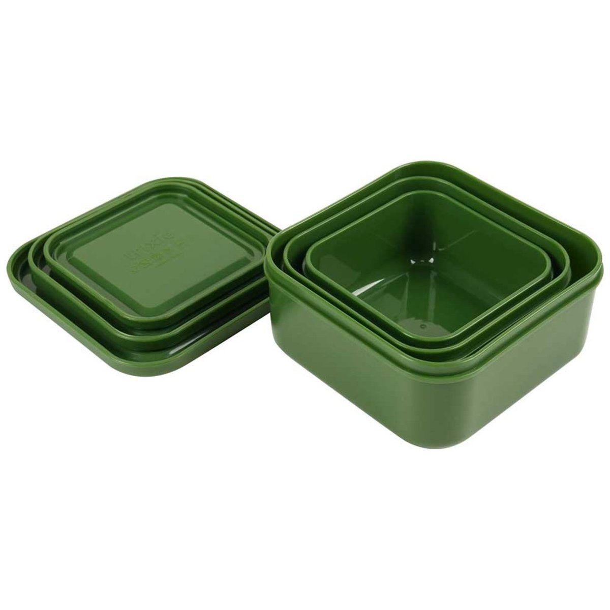 Lot de 3 boîtes à goûter vert, blanc, noir, TRIXIE