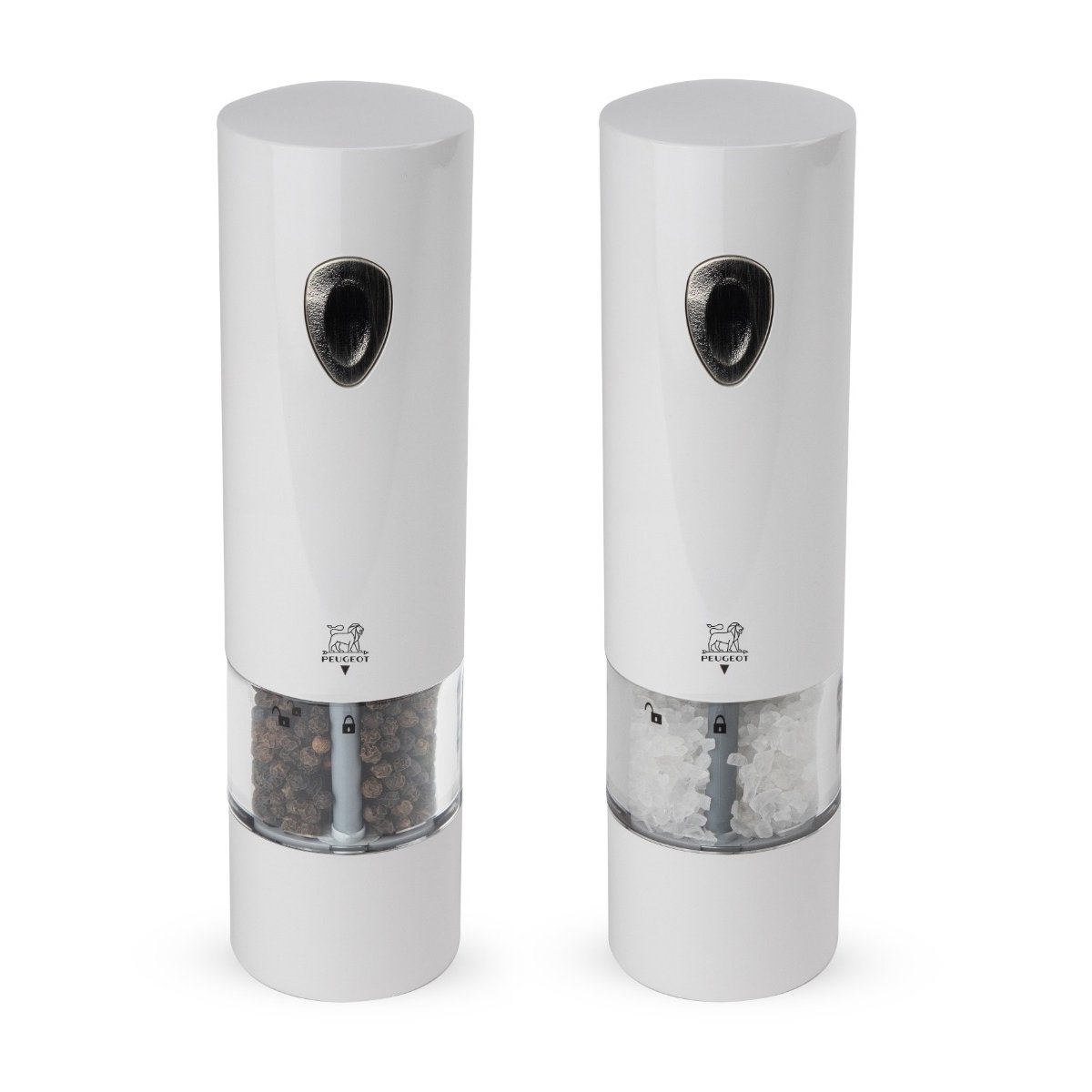 Duo de moulin à poivre et sel électrique blanc, PEUGEOT