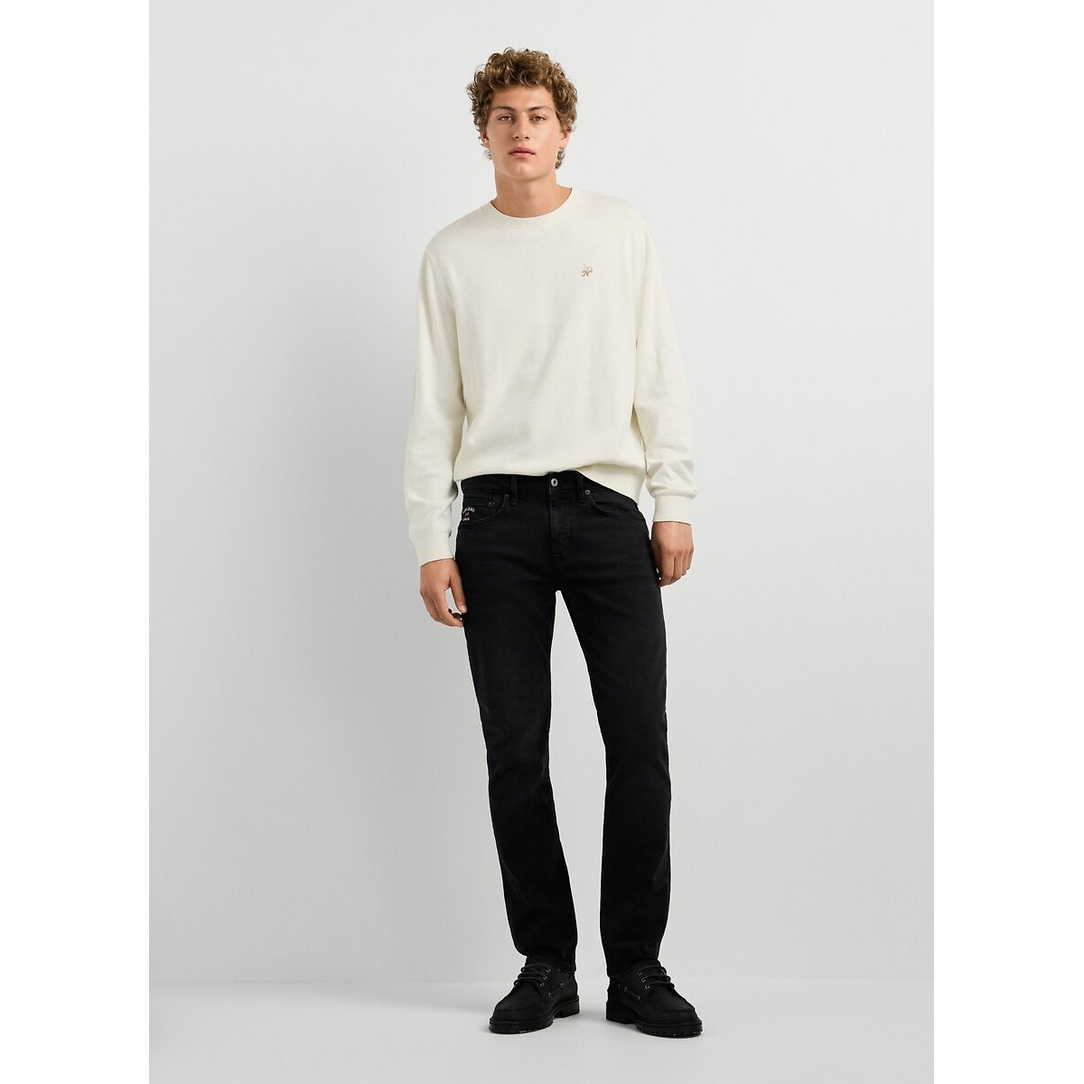 Slim-Fit-Jeans HATCH black stone washed, PEPE JEANS