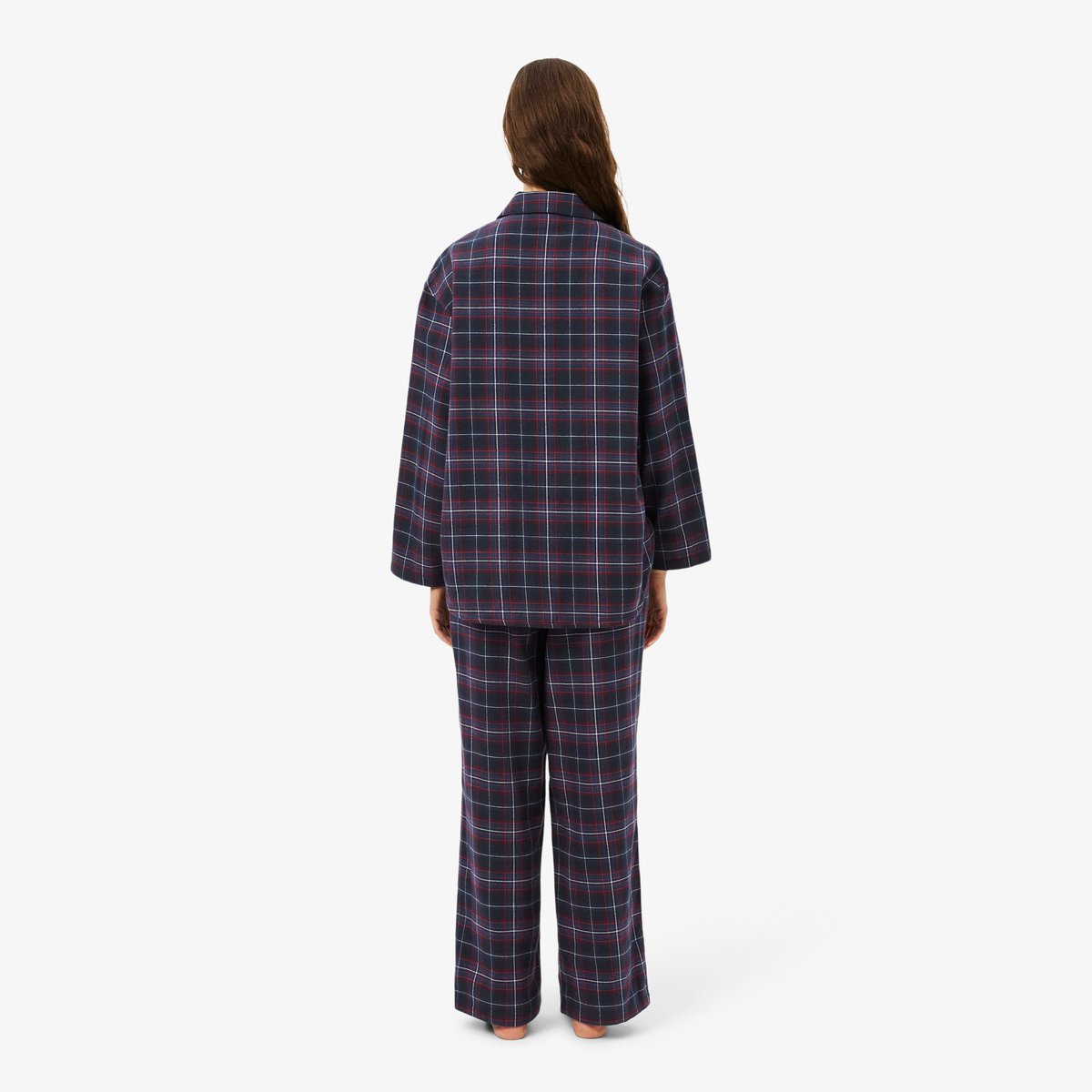 Ensemble de pyjama coton carreaux bleu-vbm, LACOSTE
