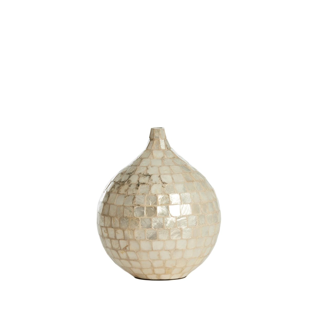 Vase Bois ELORZA crème, LIGHT & LIVING