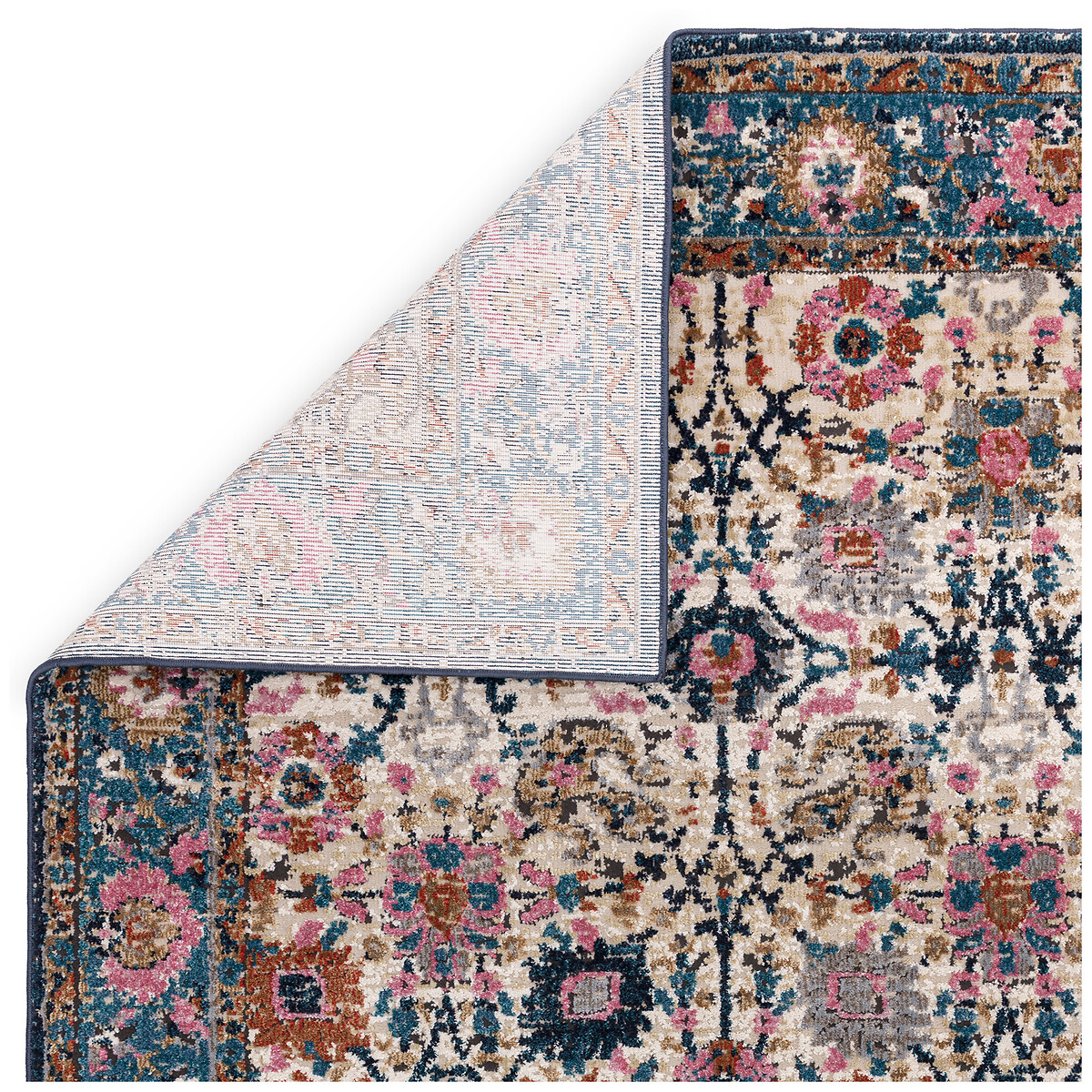 Floral Motif Persian Style Rug blue, ÉDITÉ