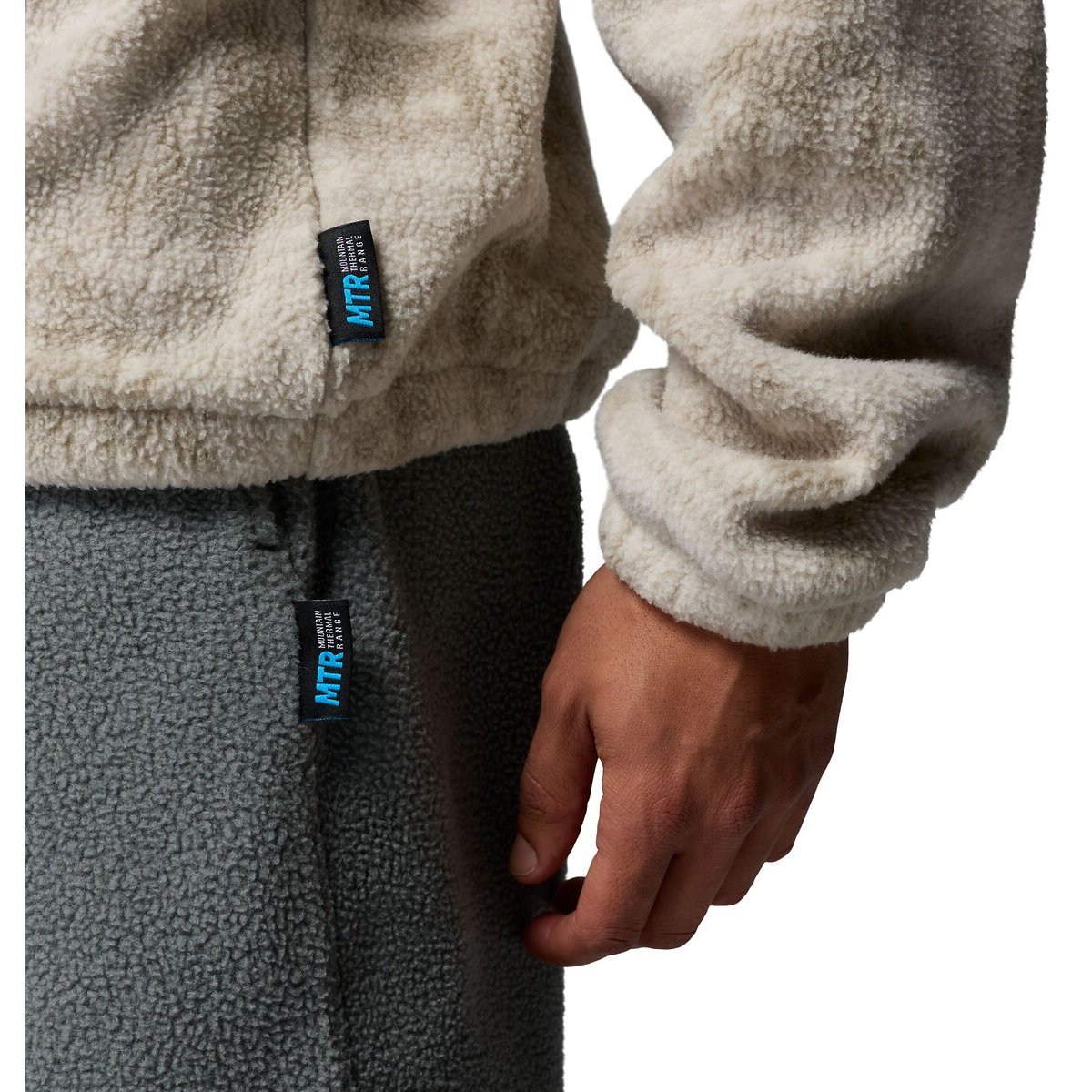 Bedrukte fleece met opstaande kraag, Timber Crest beige   , COLUMBIA