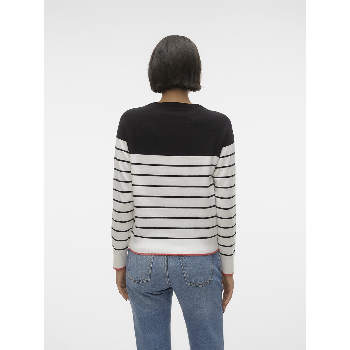 Jersey de rayas, detalles de botones blanco/azul, VERO MODA