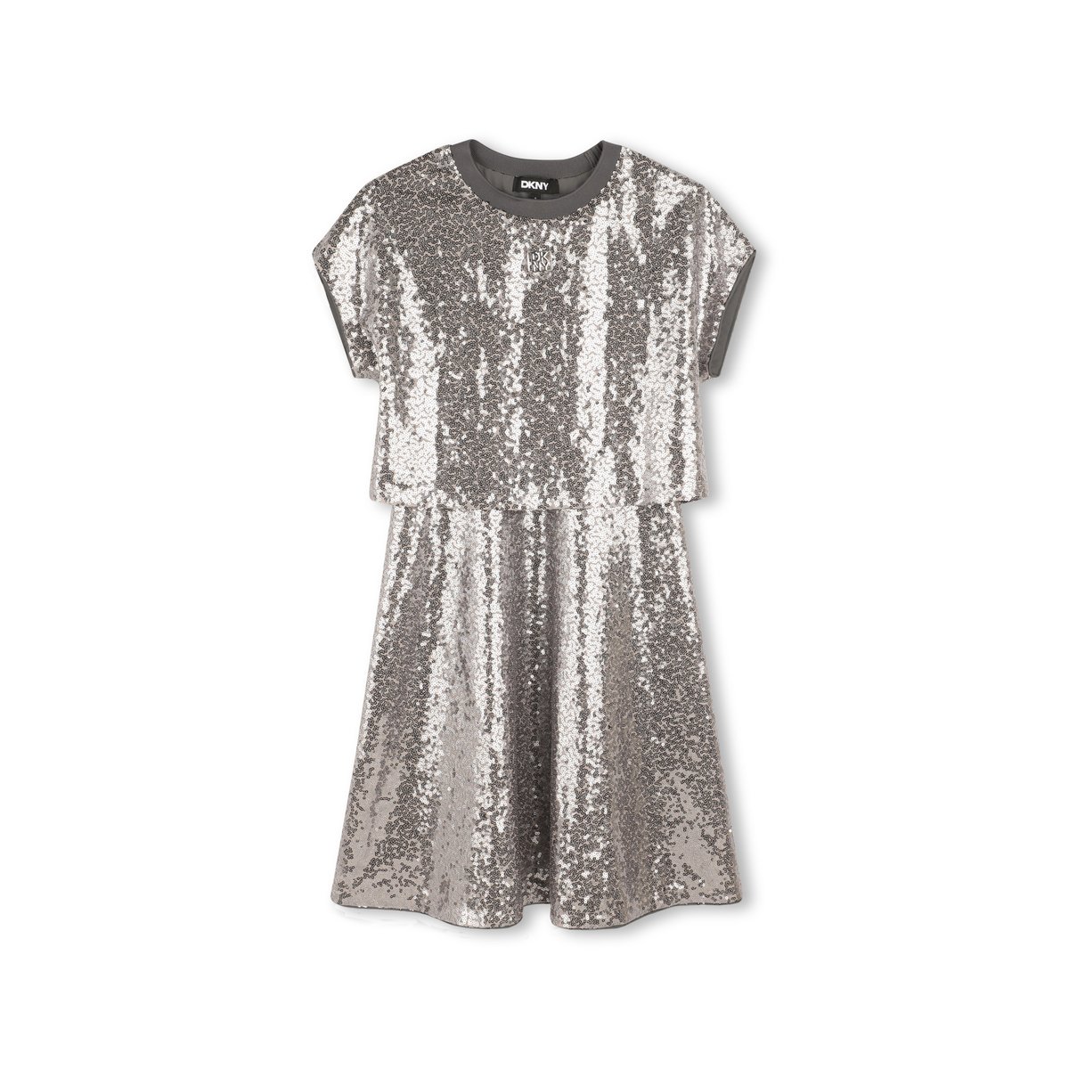 Robe à effet 2 en 1 silver, DKNY