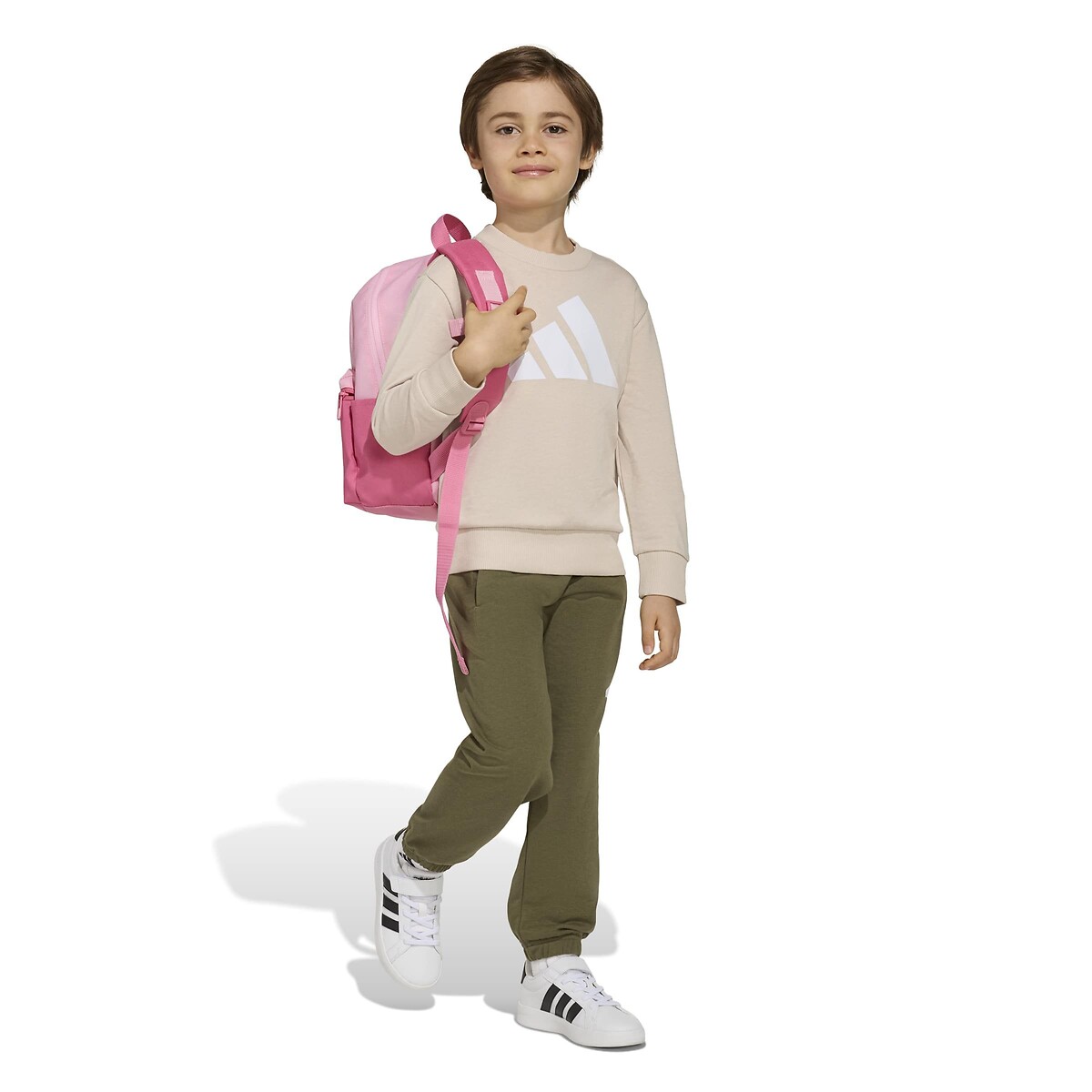 Set in pile, ESSENTIAL BIG LOGO beige / verde, ADIDAS SPORTSWEAR