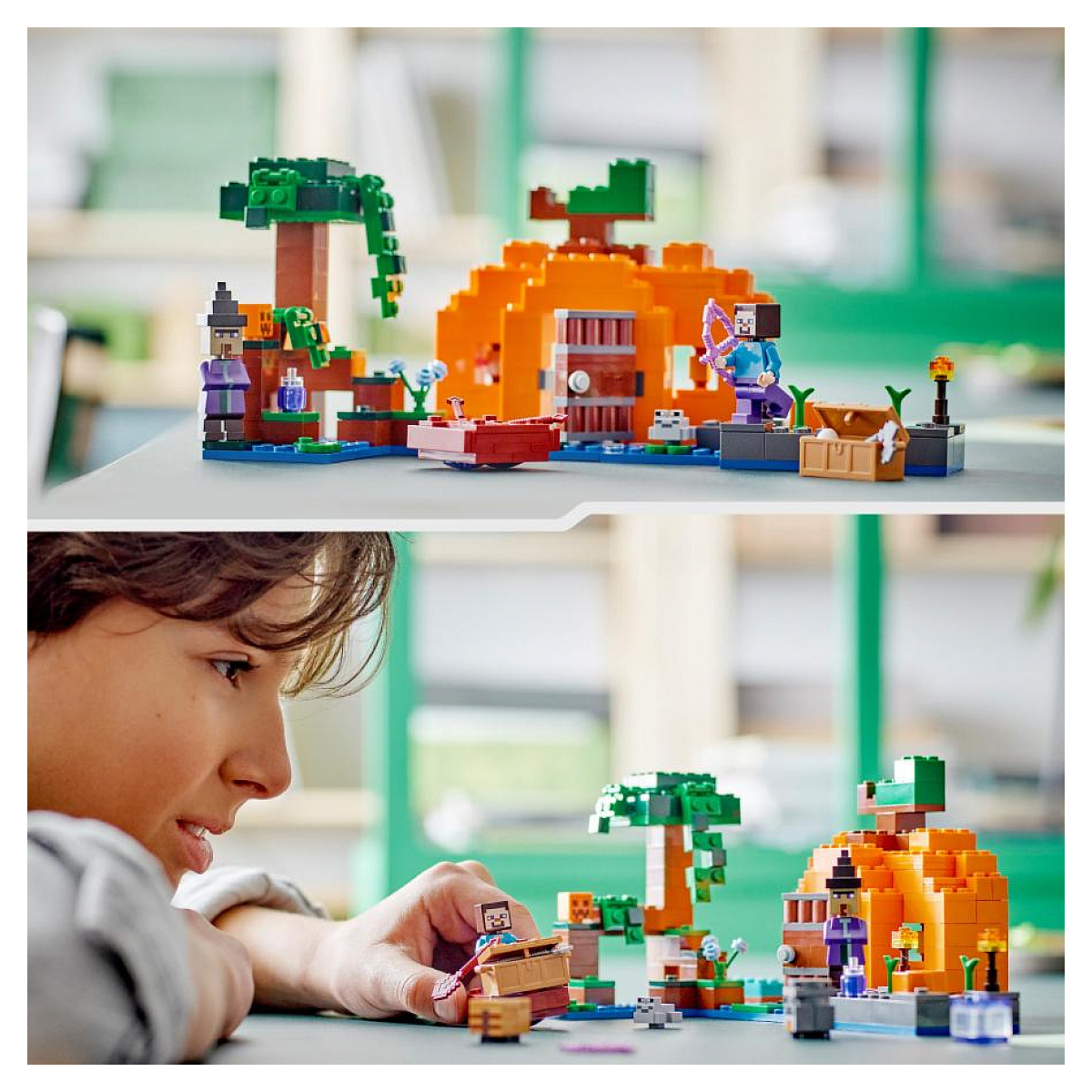 Minecraft La ferme citrouille multicolore, LEGO