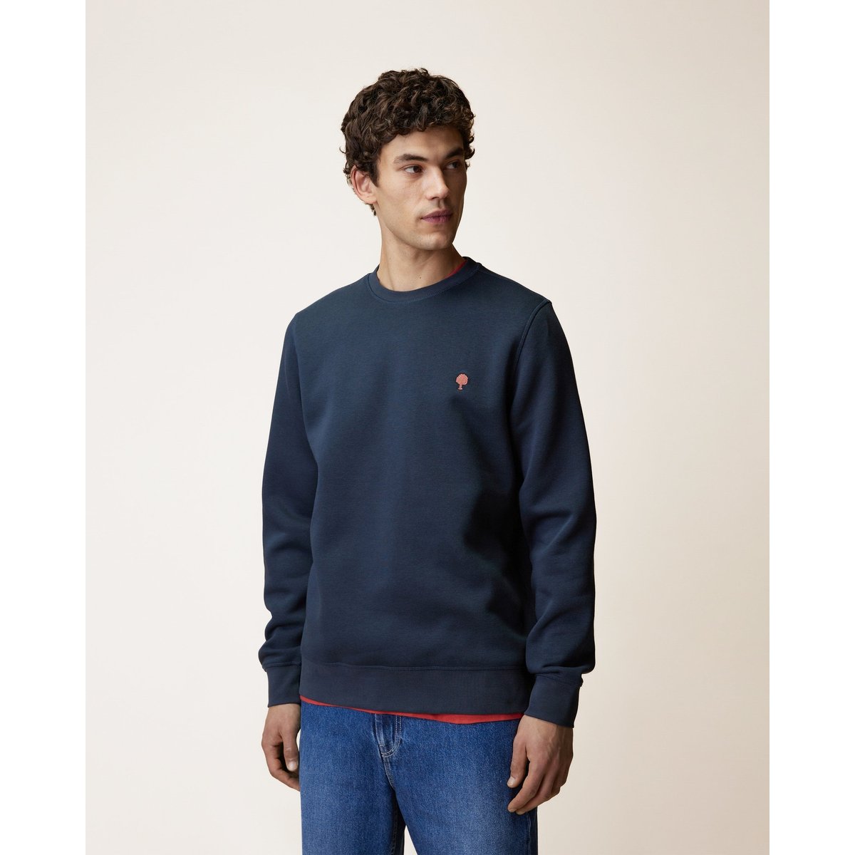 Sweat en molleton bleu marine, FAGUO
