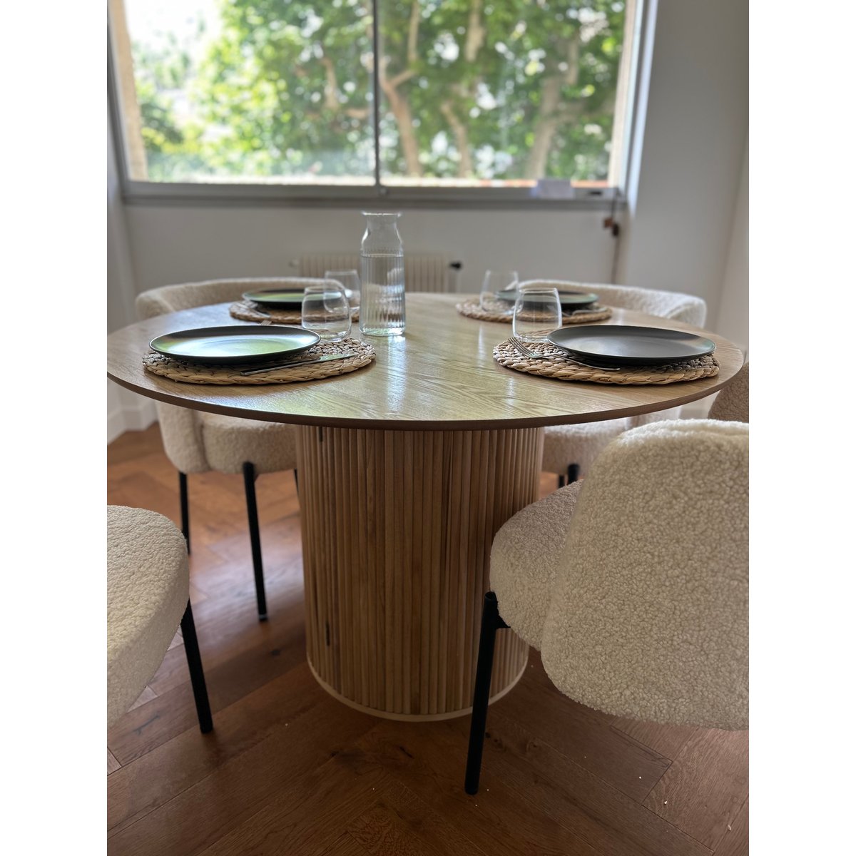 Table à manger 4 personnes, bois, HAVANA bois naturel, NORDLYS