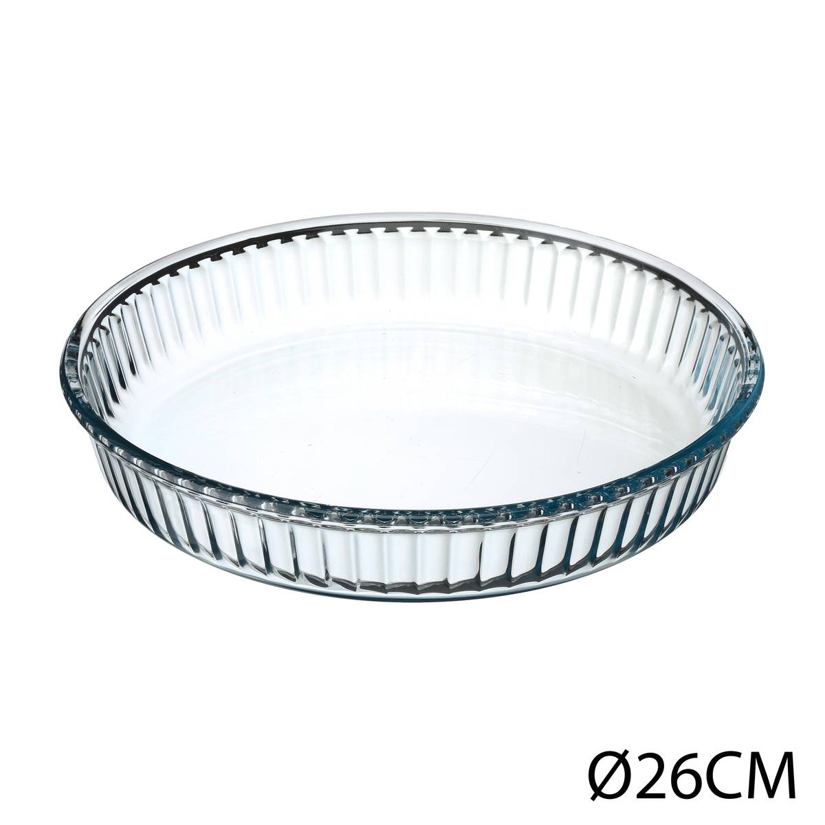 Plat rond en verre D26cm BORCAM transparent, 5FIVE SIMPLY SMART