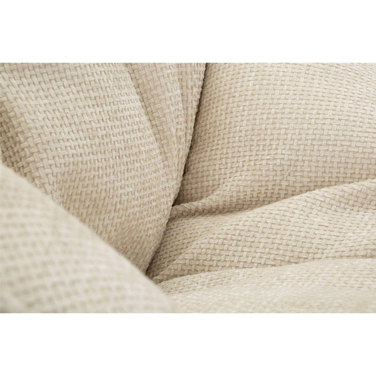 Fauteuil pivotant rétro enveloppant MODERN crème et noir, RECOLLECTION