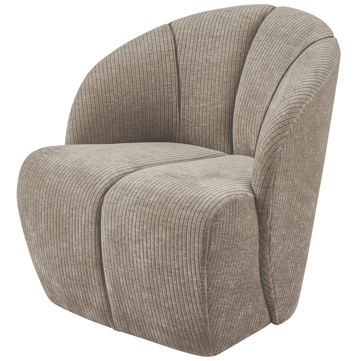 Fauteuil en velours côtelé MOJO sable, WOOOD