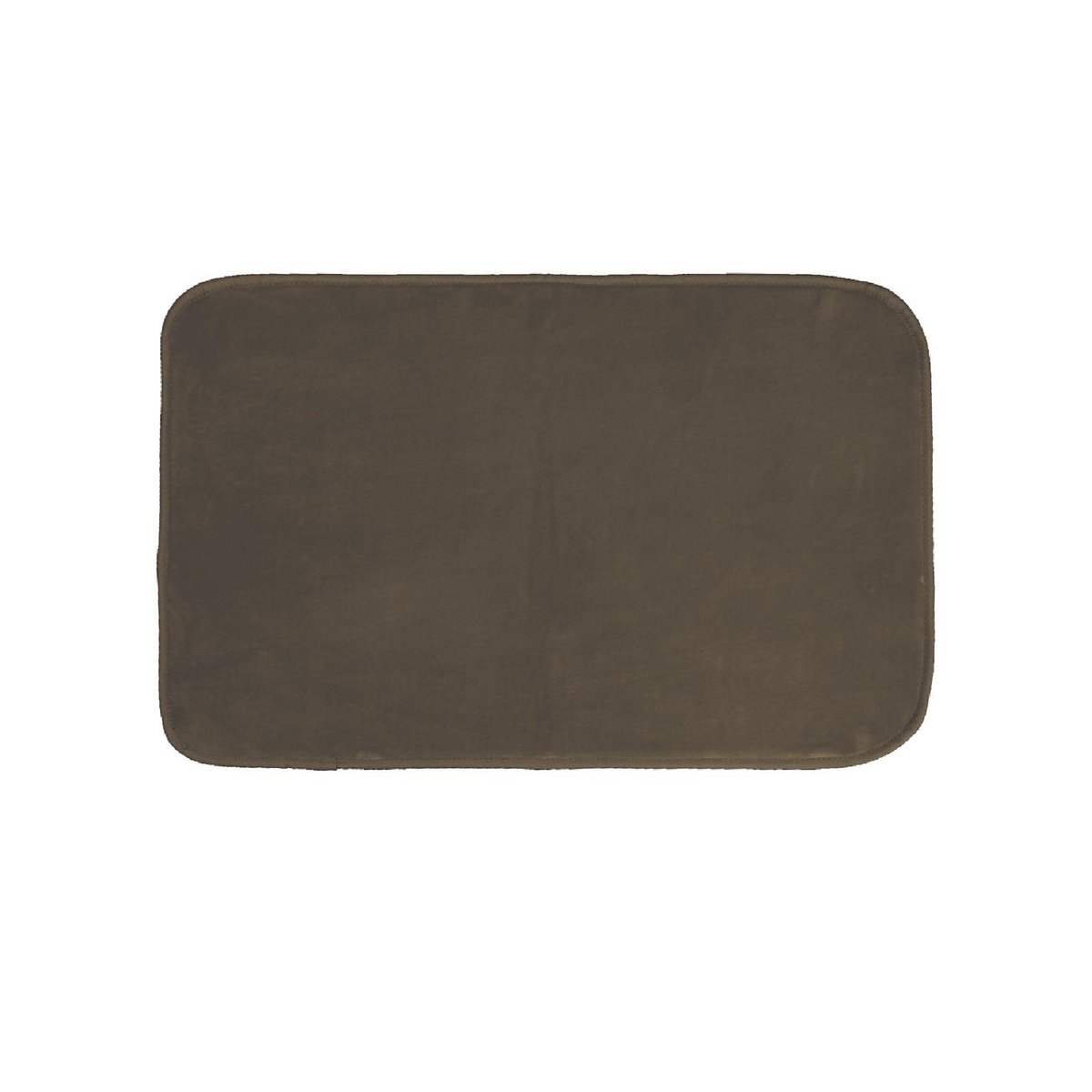 Tapis rectangle velours uni Louna Chocolat 50 x 80 cm couleur unique, EDEN