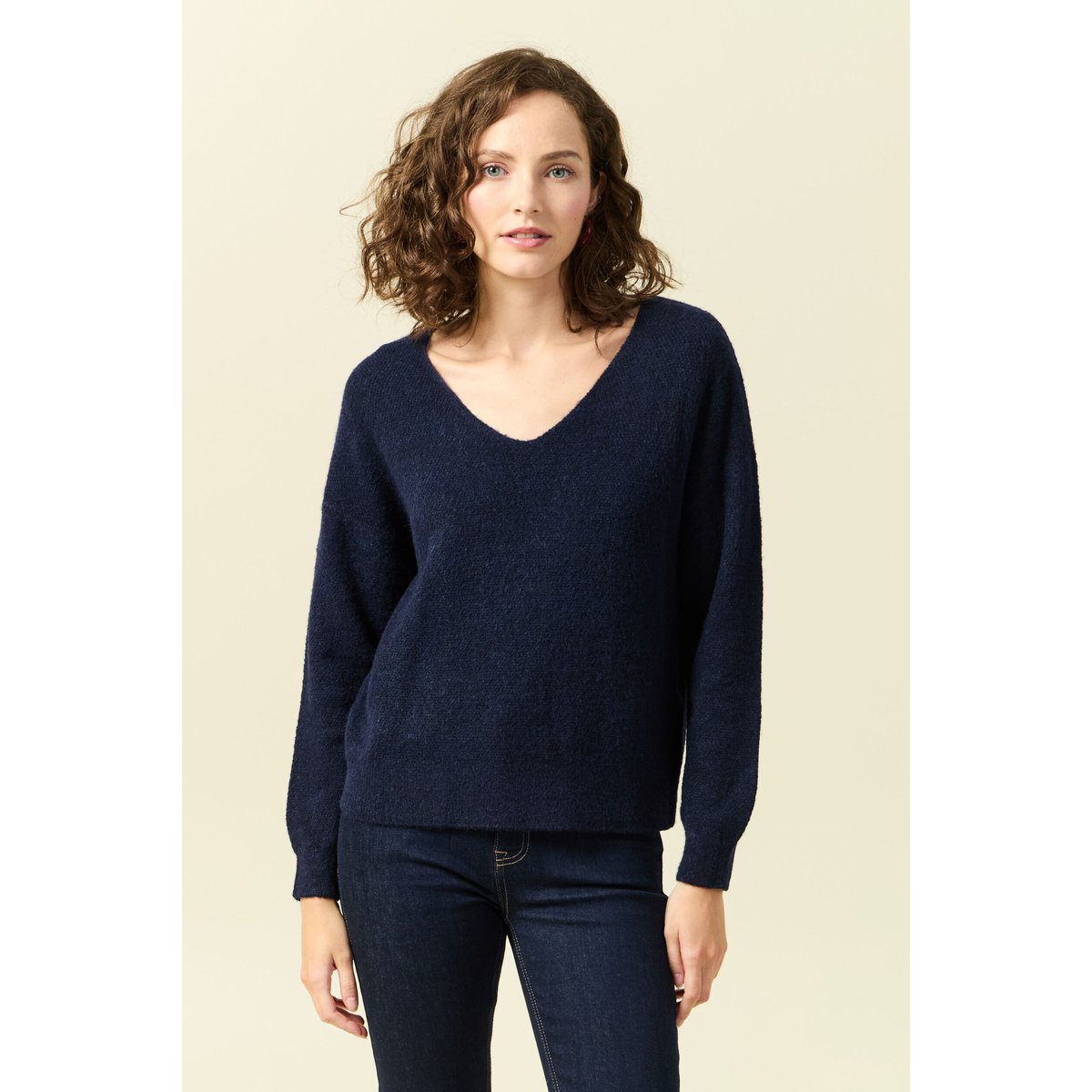 Pull manches longues bleu marine, BONOBO